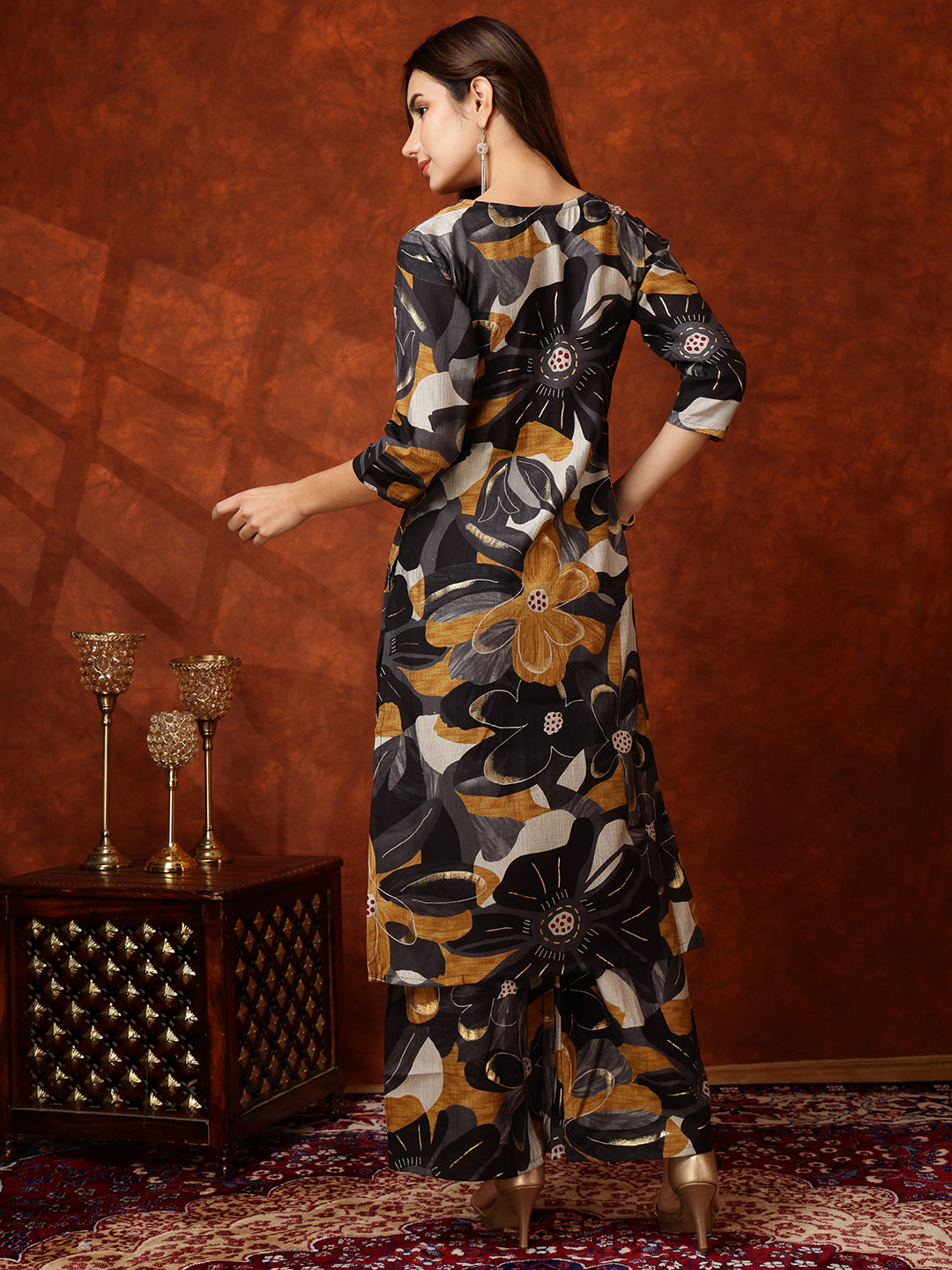 Floral printed Kurta with Palazzo Pant