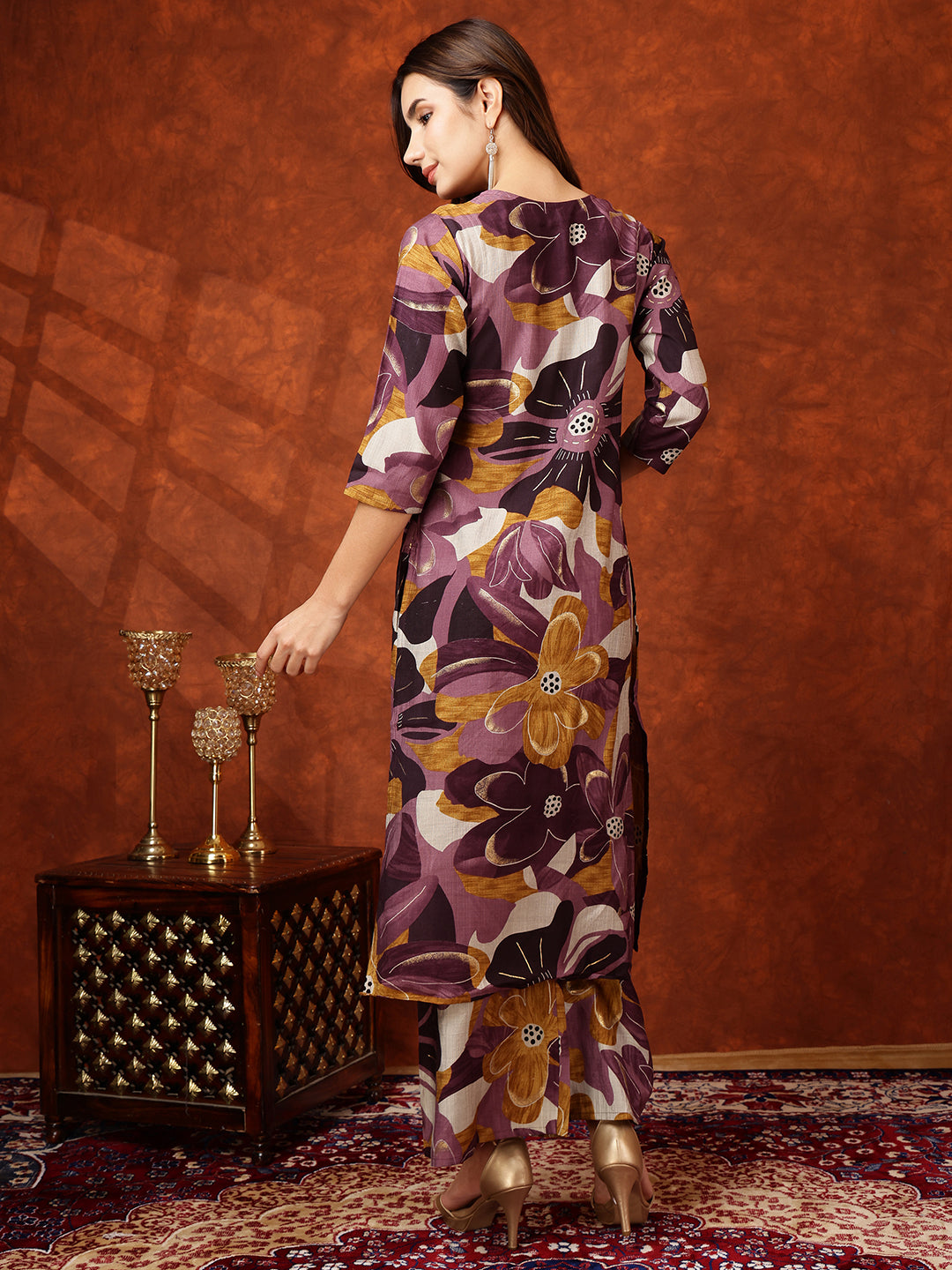Floral printed Kurta with Palazzo Pant