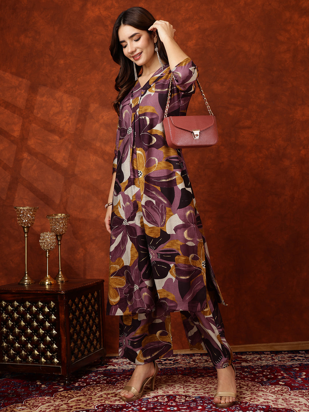 Floral printed Kurta with Palazzo Pant
