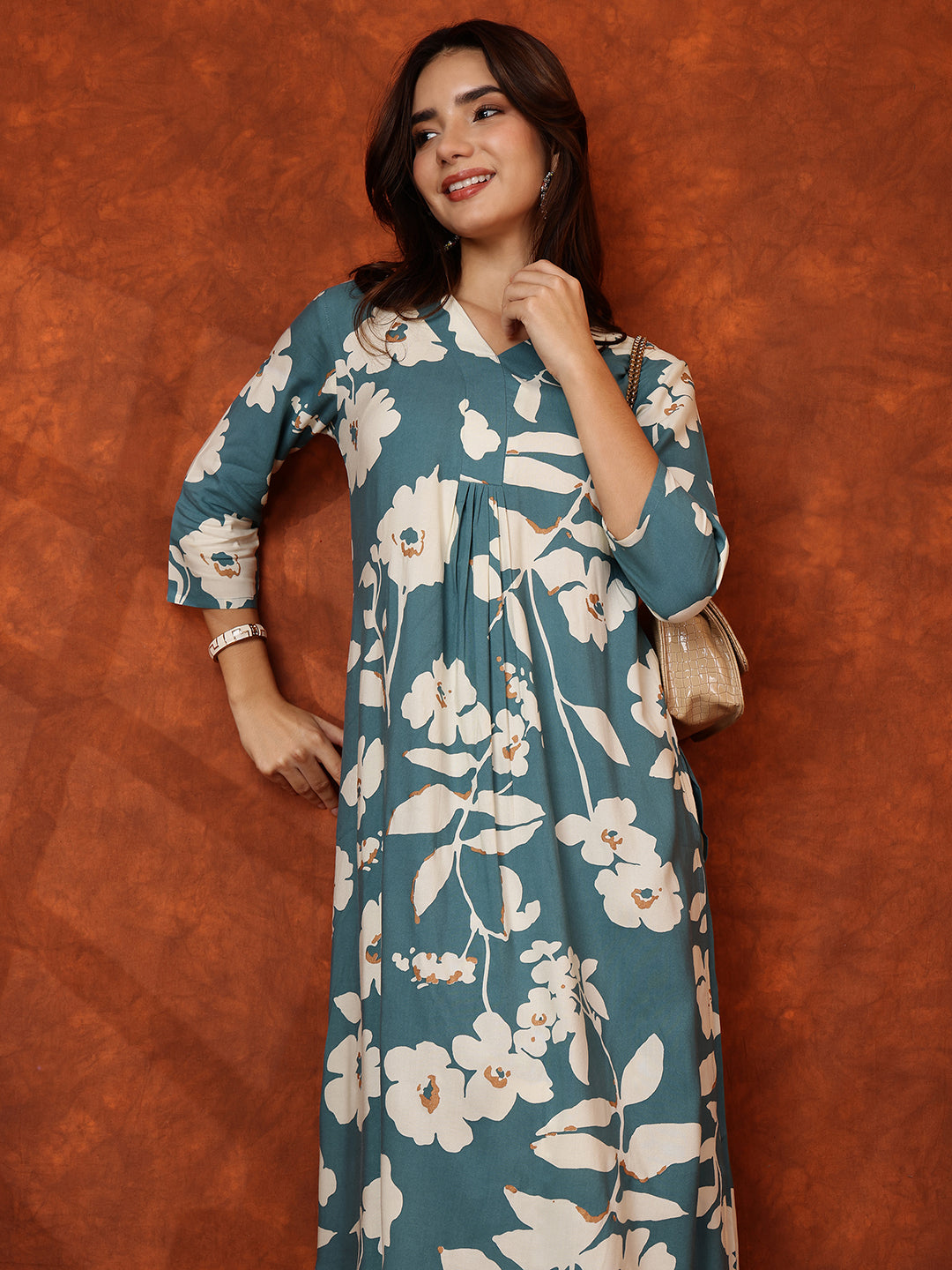 Botanical printed Kurta with Palazzo Pant