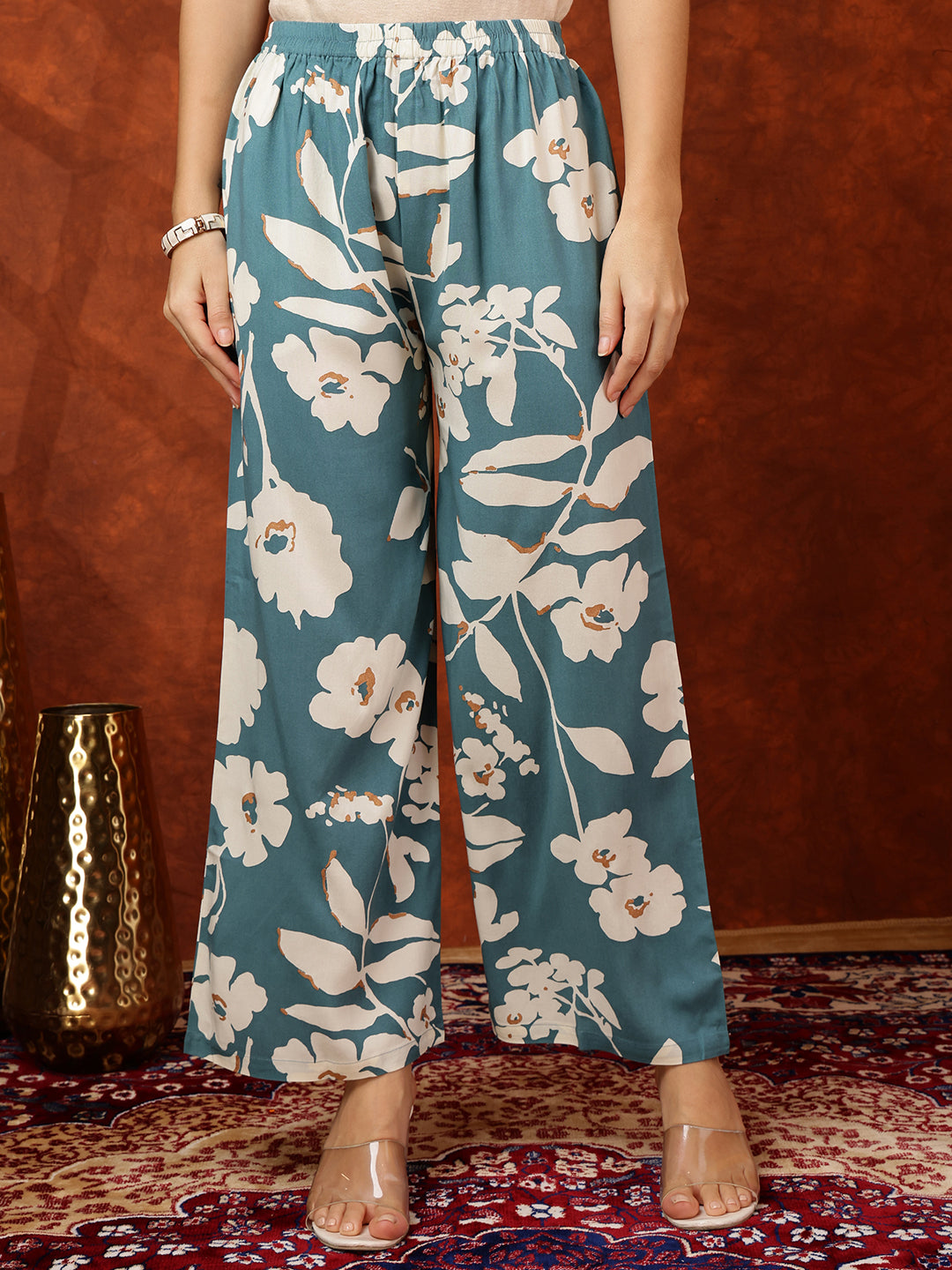 Botanical printed Kurta with Palazzo Pant
