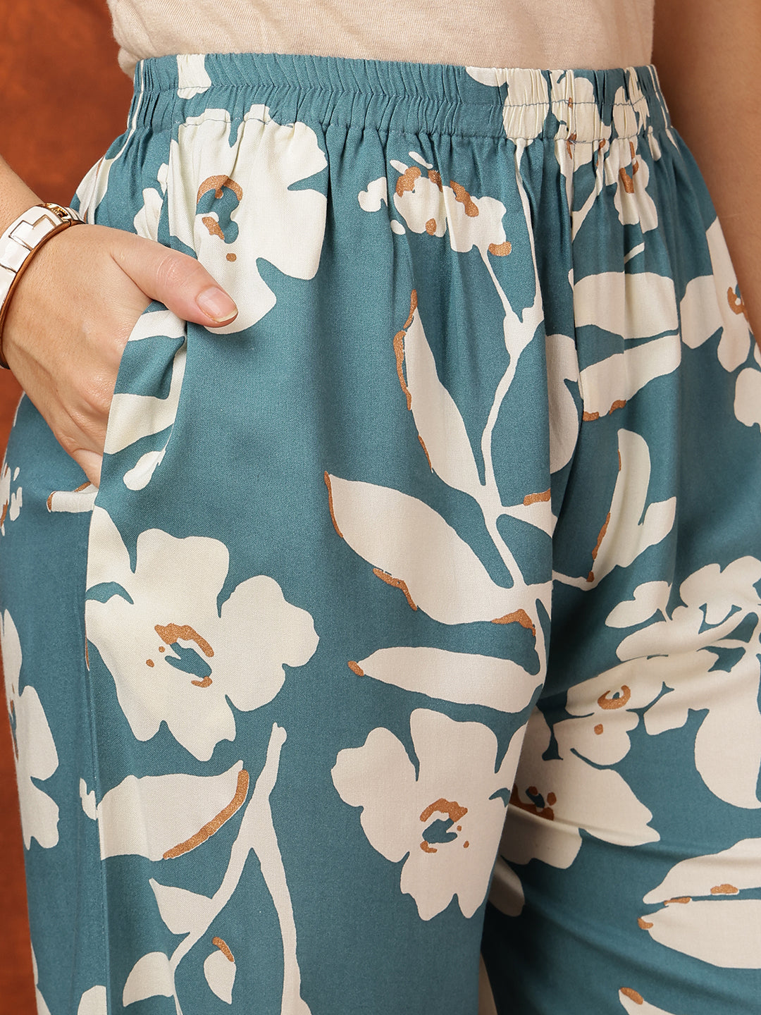Botanical printed Kurta with Palazzo Pant
