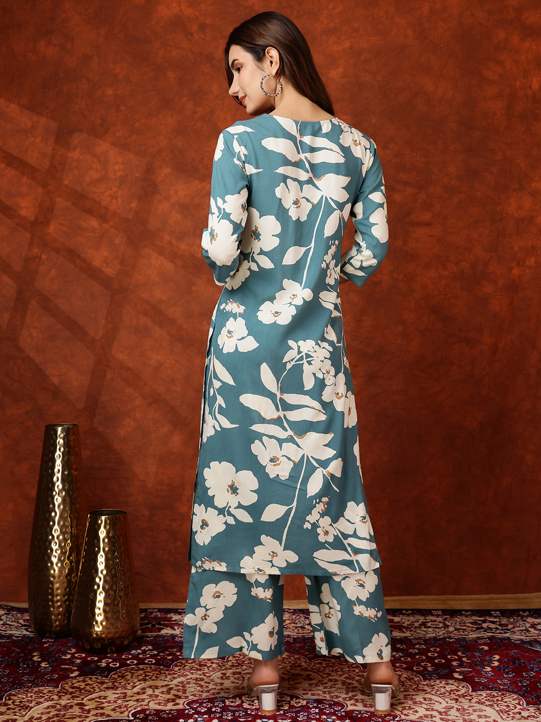 Botanical printed Kurta with Palazzo Pant