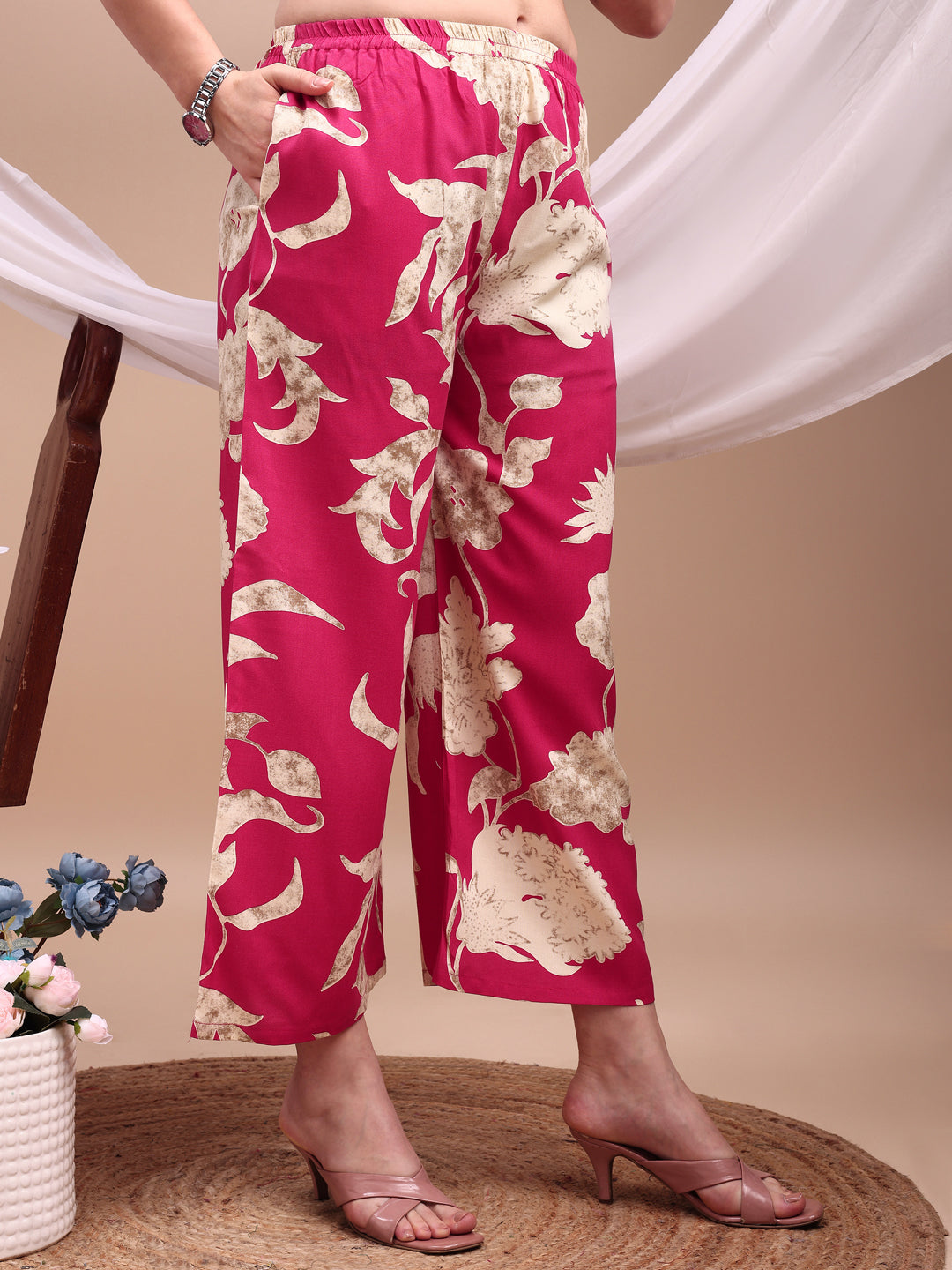 Floral printed Kurta with Palazzo Pant