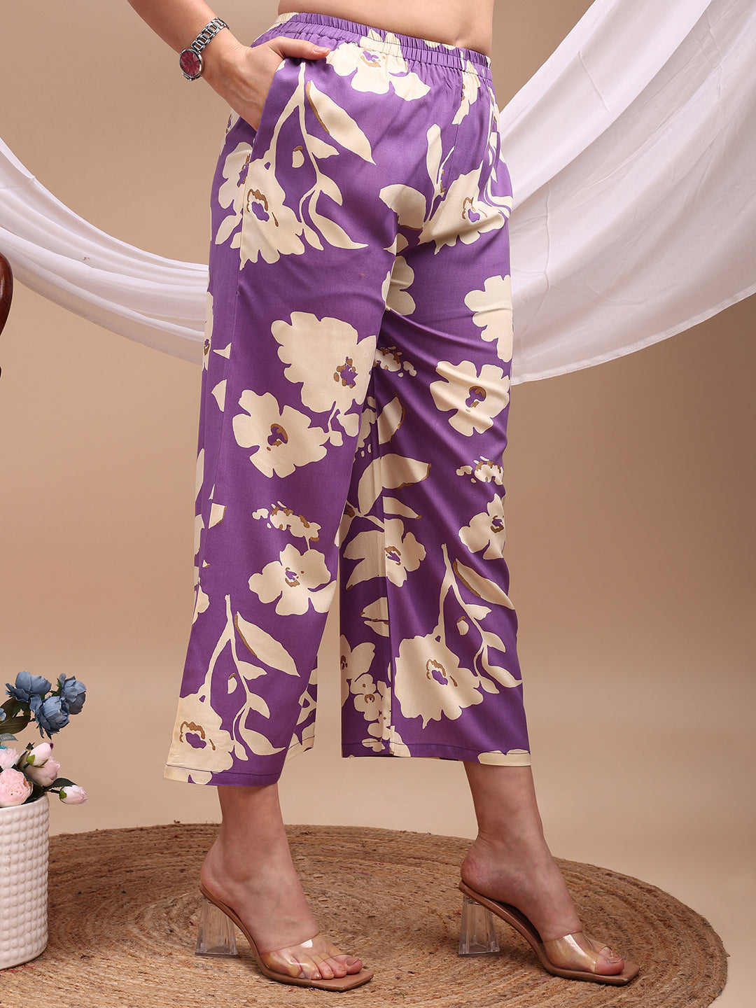 Floral printed Kurta with Palazzo Pant
