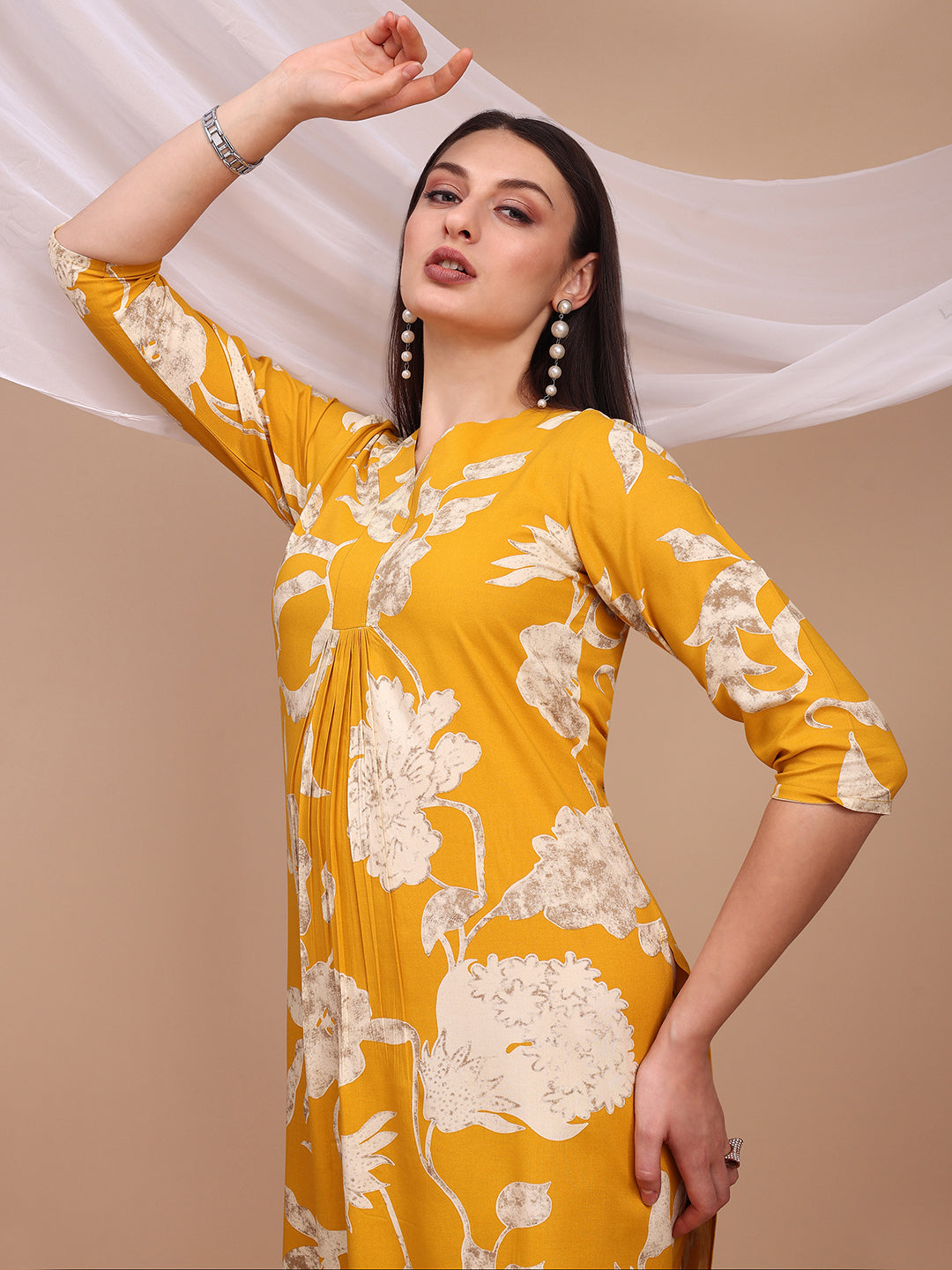 Floral printed Kurta with Palazzo Pant