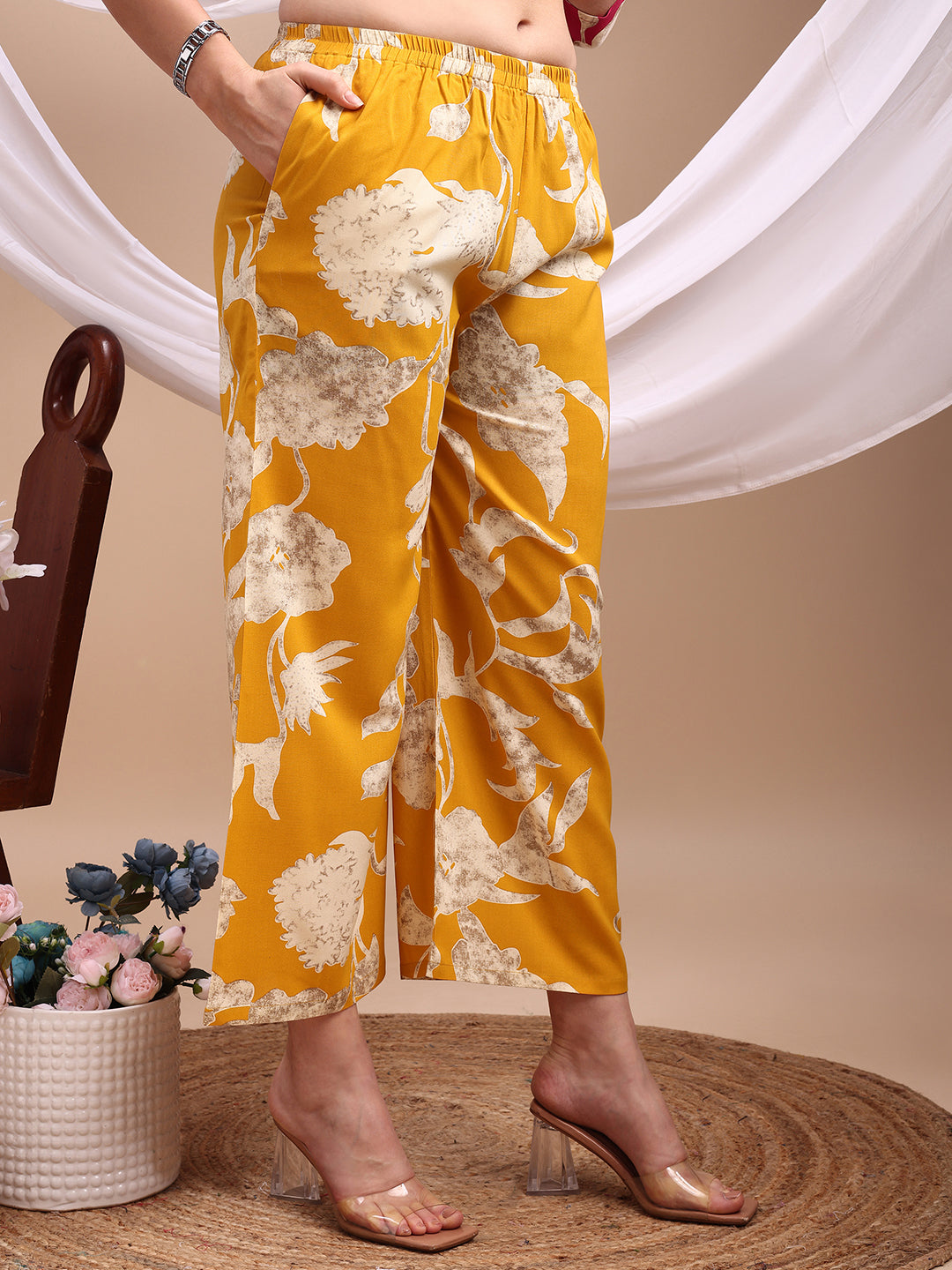 Floral printed Kurta with Palazzo Pant