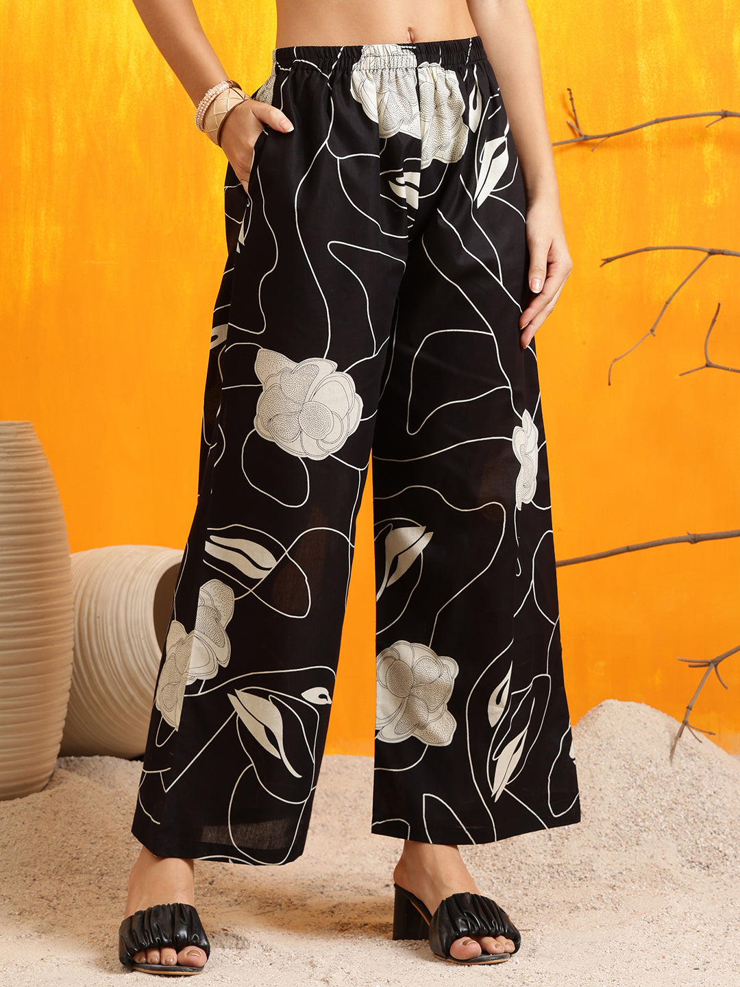 Printed Kurta with Palazzo Pants