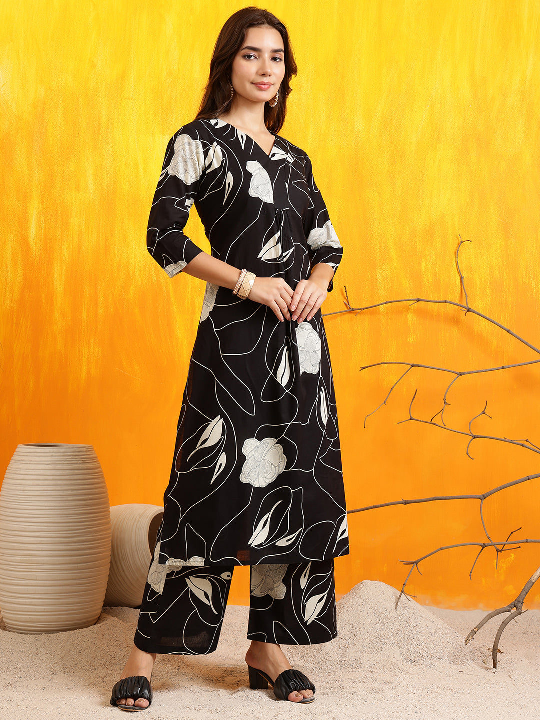 Printed Kurta with Palazzo Pants