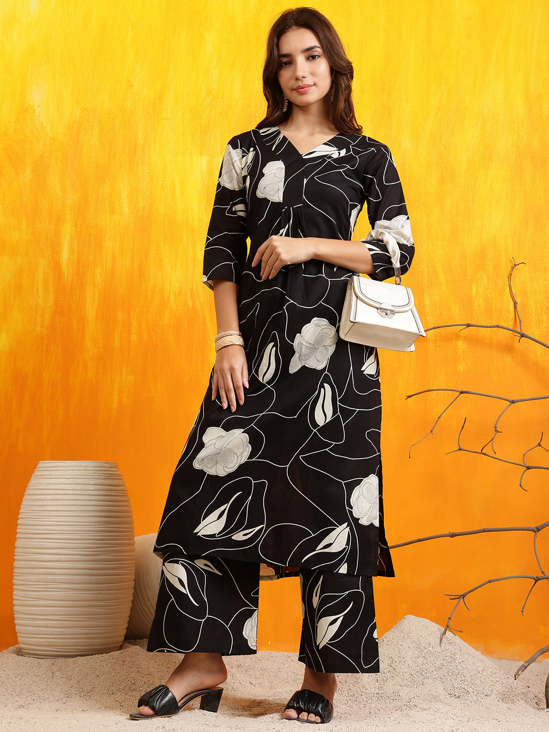 Printed Kurta with Palazzo Pants
