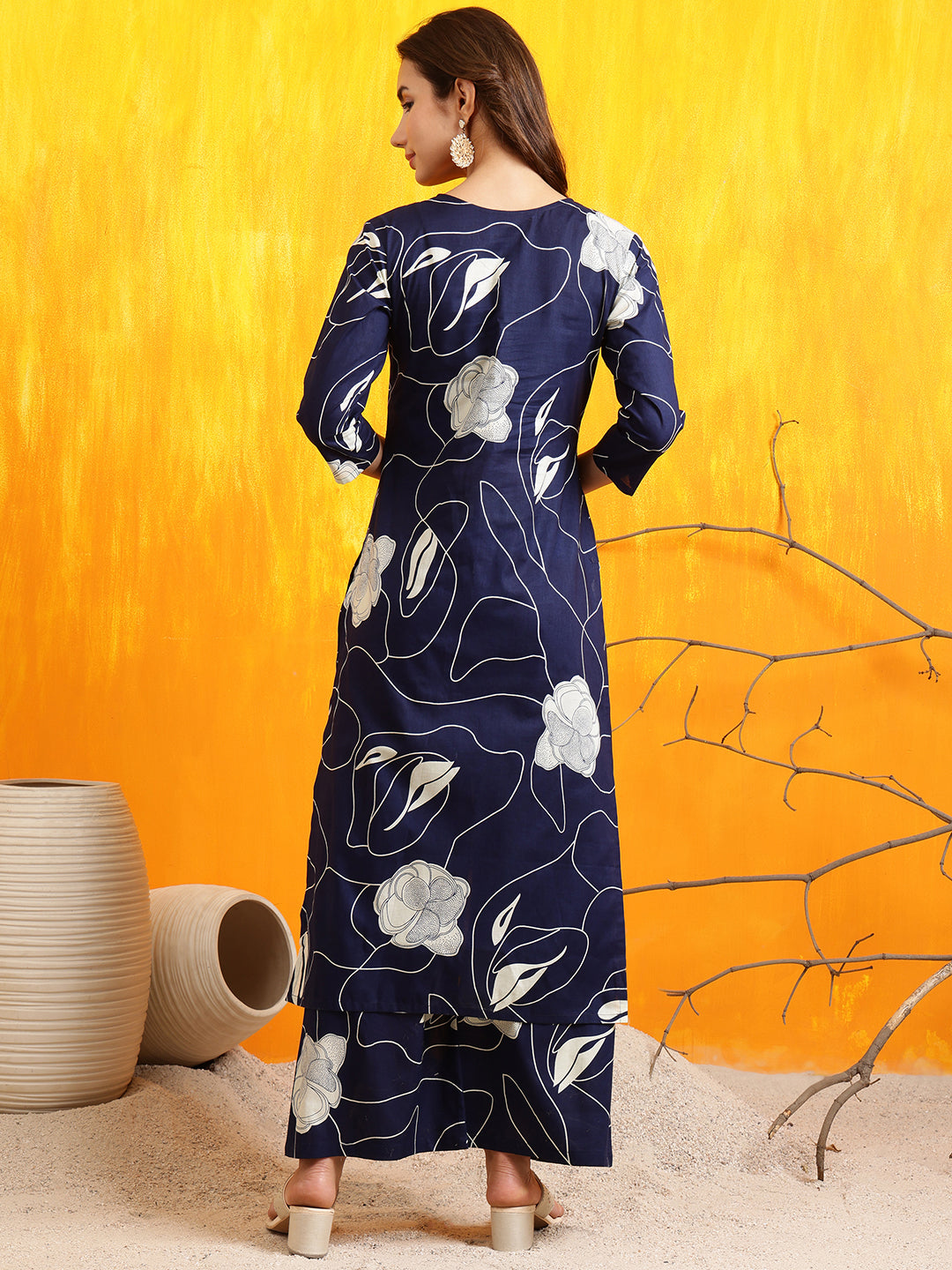 Printed Kurta with Palazzo Pants