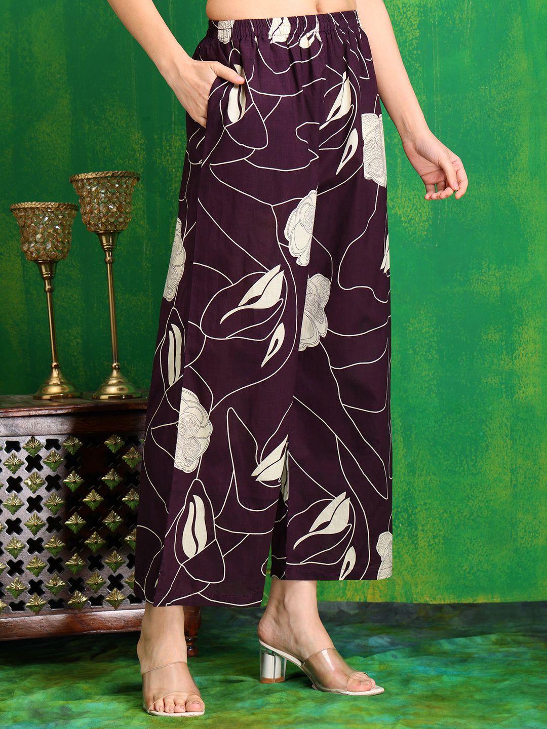 Printed Kurta with Palazzo Pants