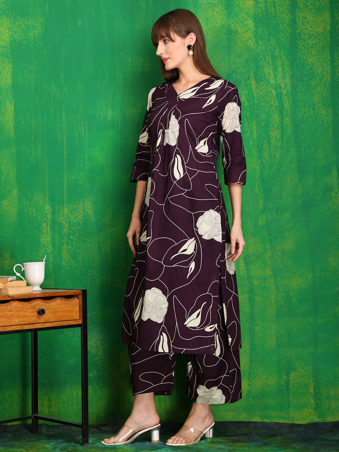 Printed Kurta with Palazzo Pants