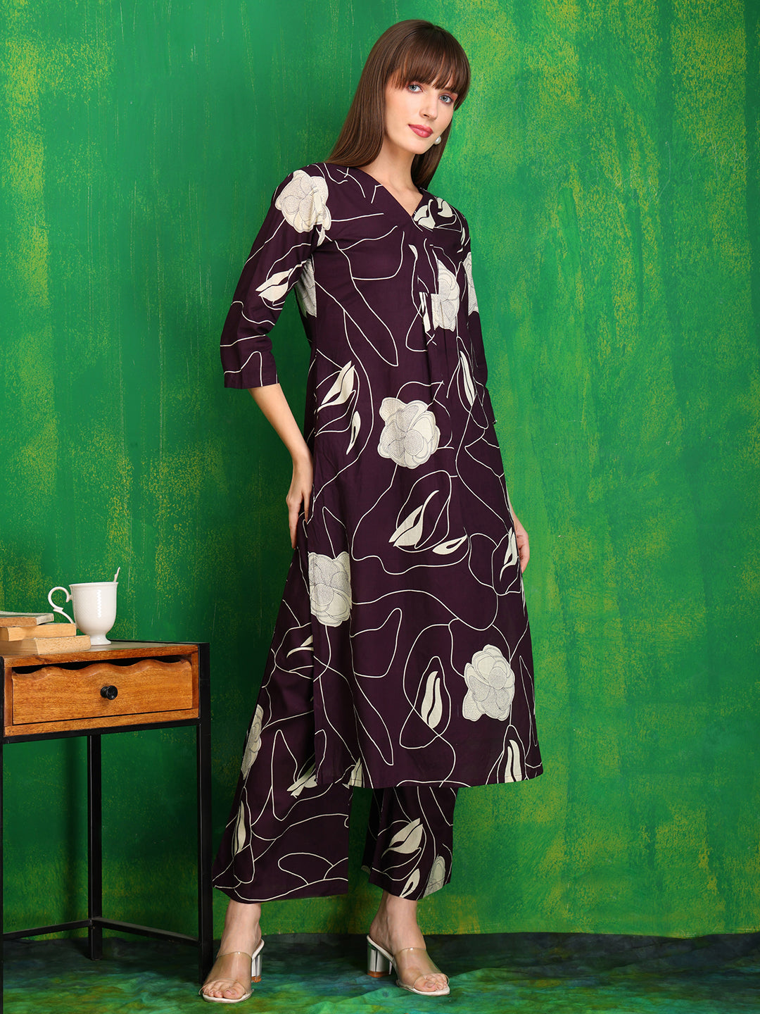 Printed Kurta with Palazzo Pants