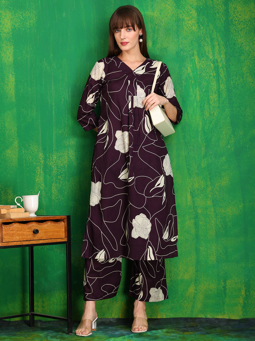 Printed Kurta with Palazzo Pants