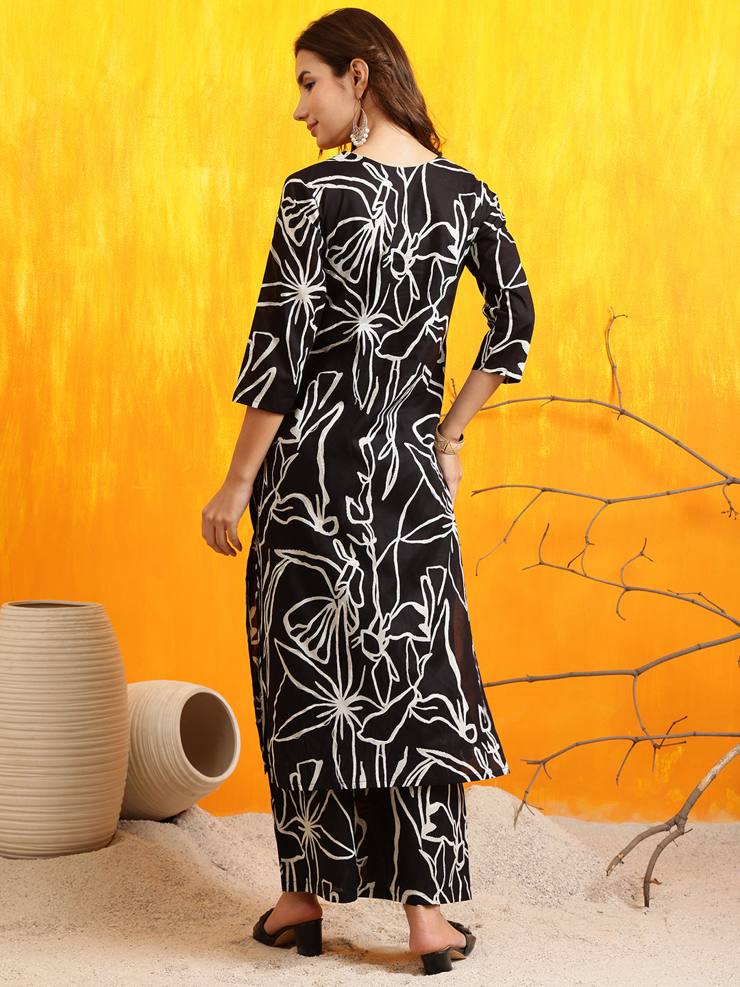 Printed Kurta with Palazzo Pants