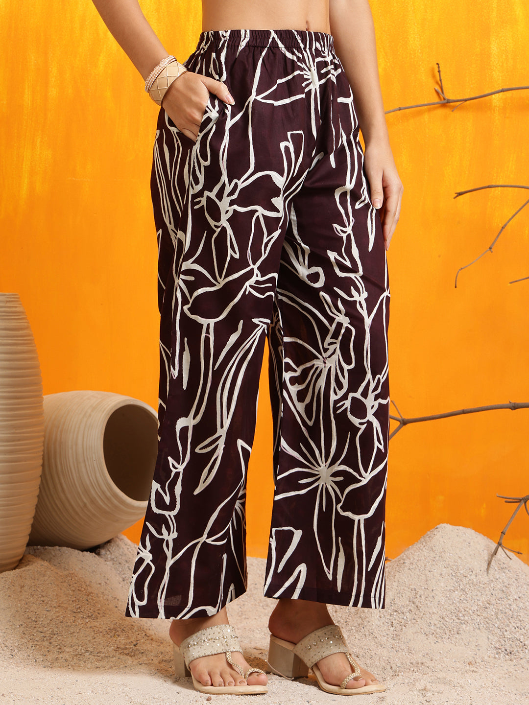 Printed Kurta with Palazzo Pants