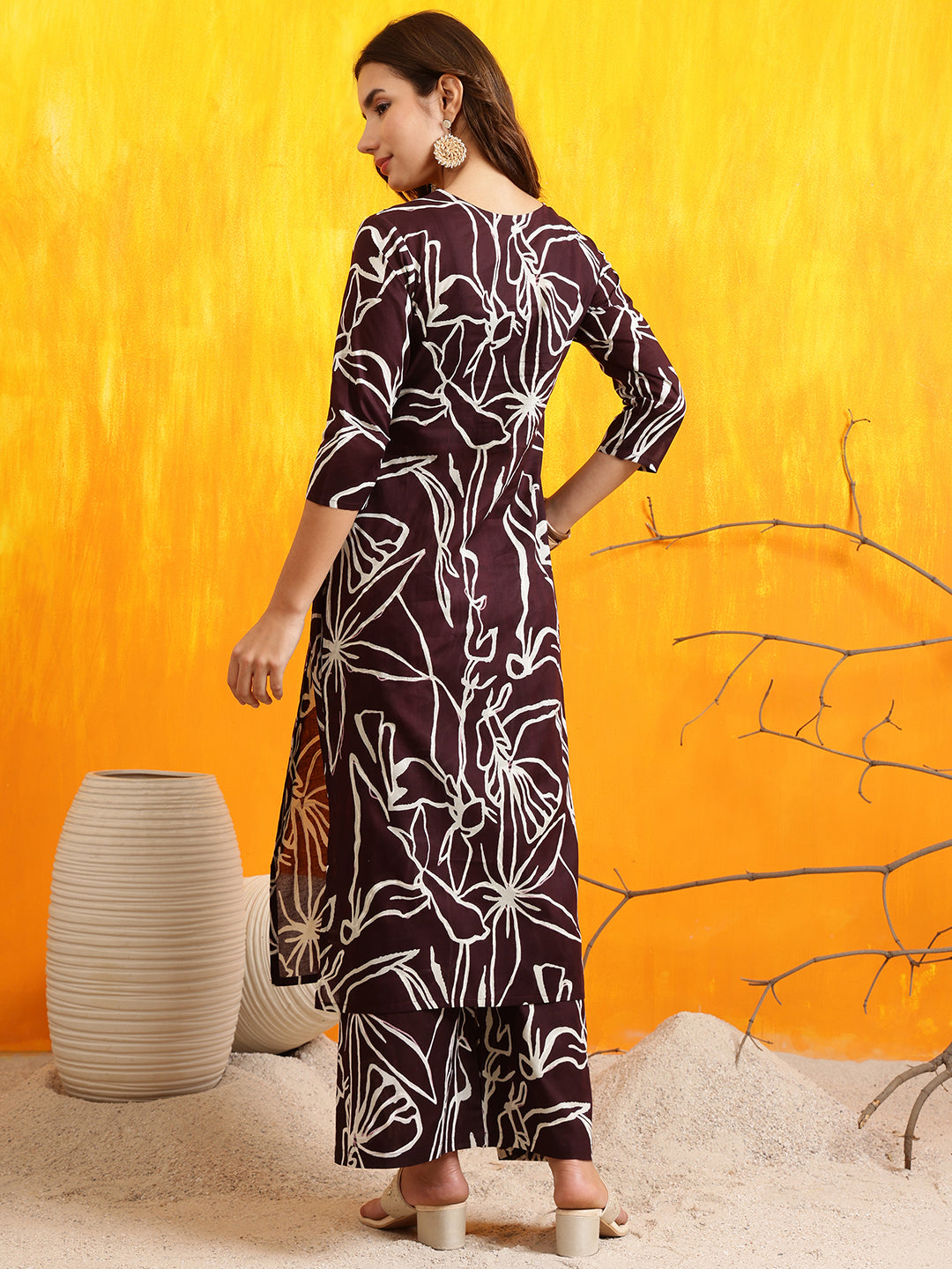 Printed Kurta with Palazzo Pants