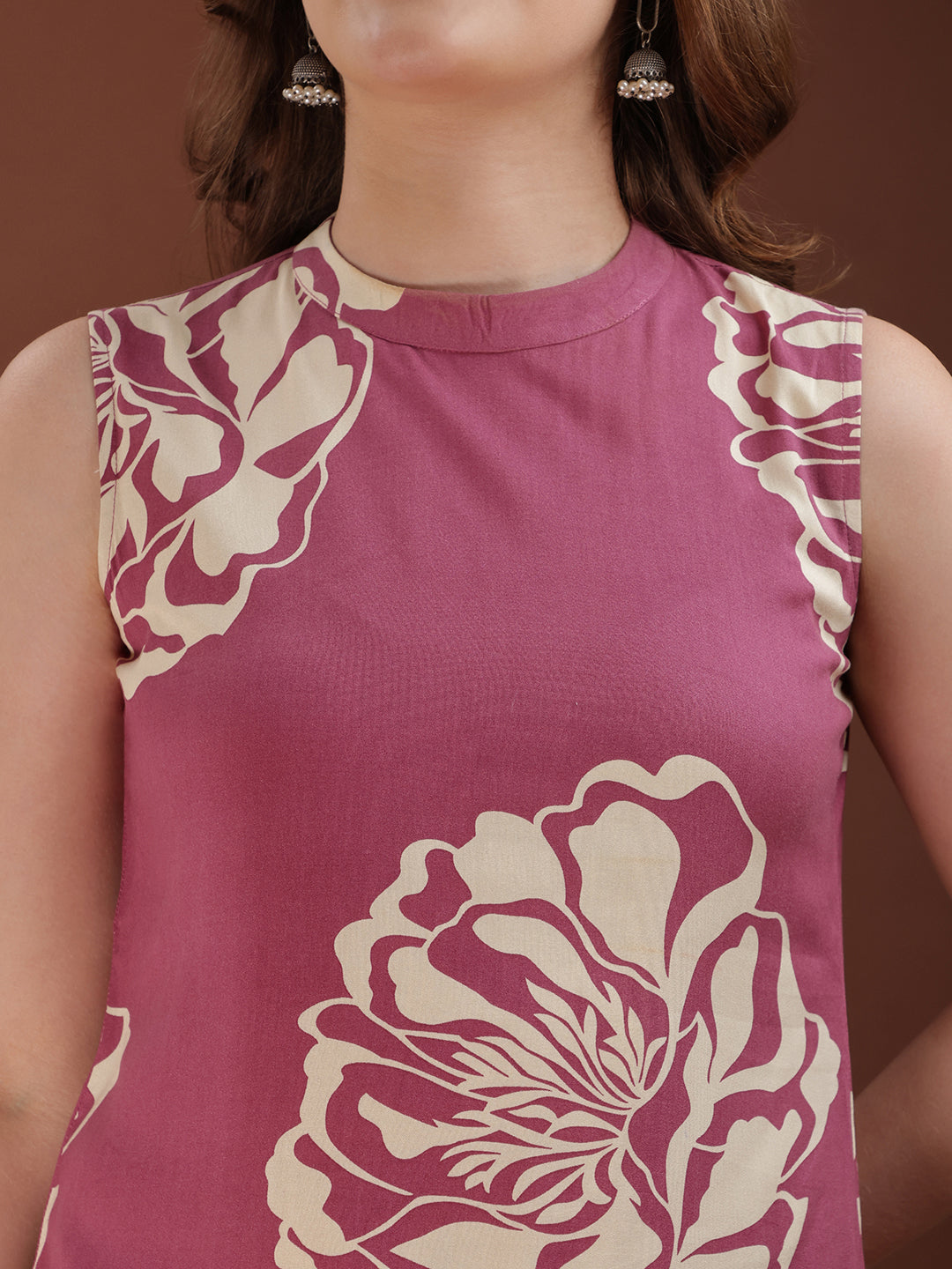 Floral Printed Highneck Co-ords