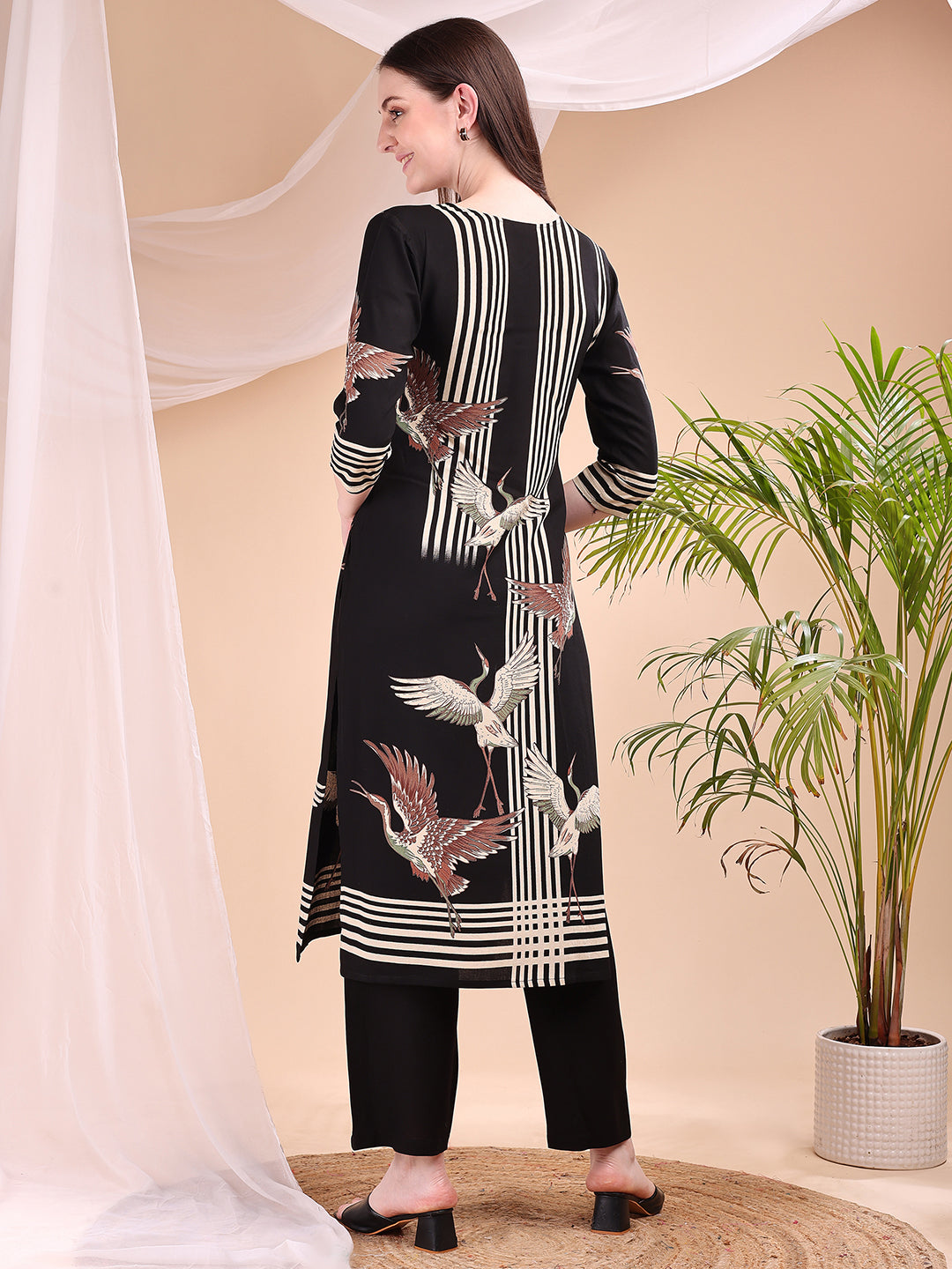 Striped Printed Kurta with Pant