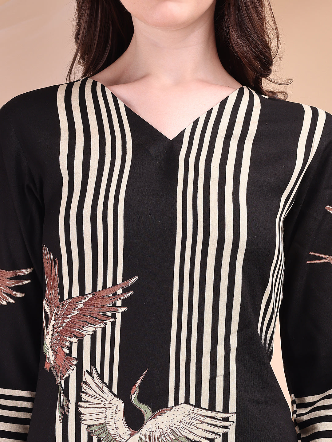 Striped Printed Kurta with Pant