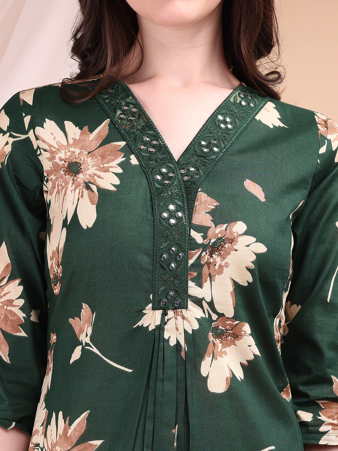 Embroidered & Printed Kurta with Palazzo