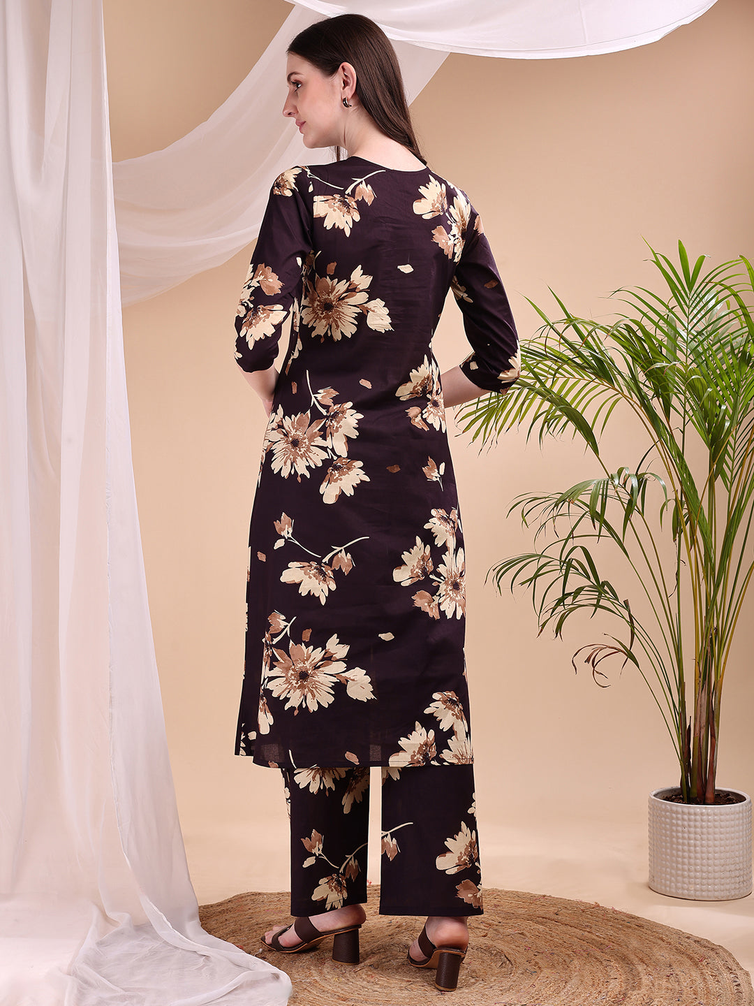 Embroidered & Printed Kurta with Palazzo