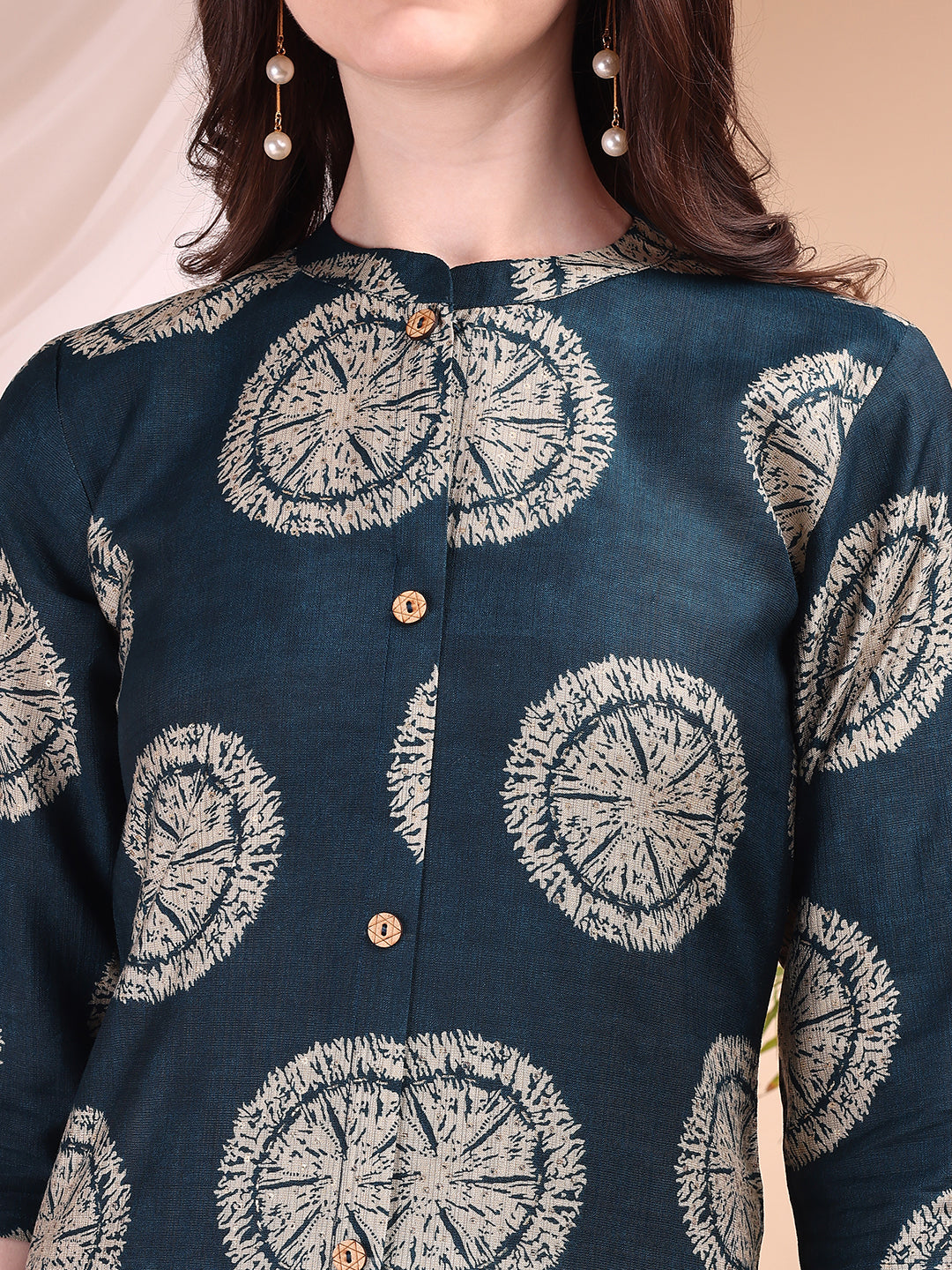 Two-piece Ethnic Motifs Printed Kurta with Palazzo
