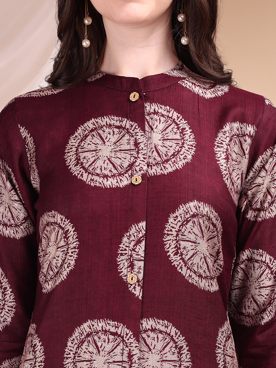 Two-piece Ethnic Motifs Printed Kurta with Palazzo