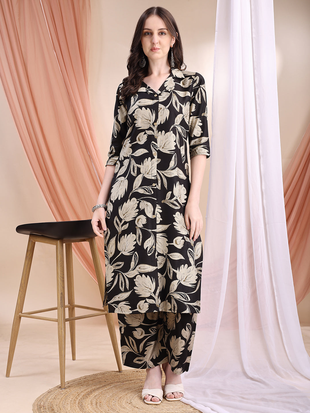 Printed coordinated kurta and palazzo set