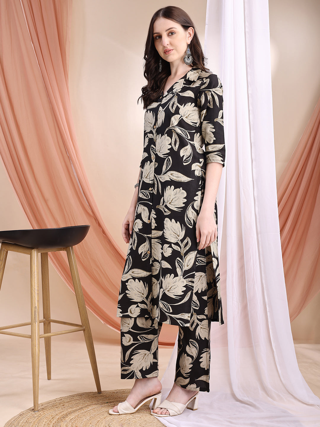 Printed coordinated kurta and palazzo set