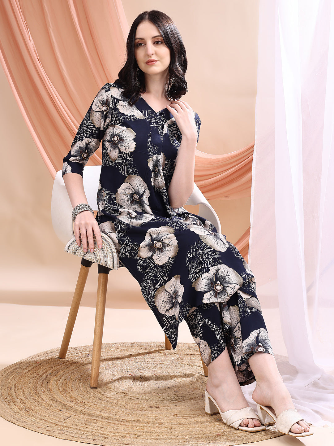 Floral Printed Kurta with Palazzo