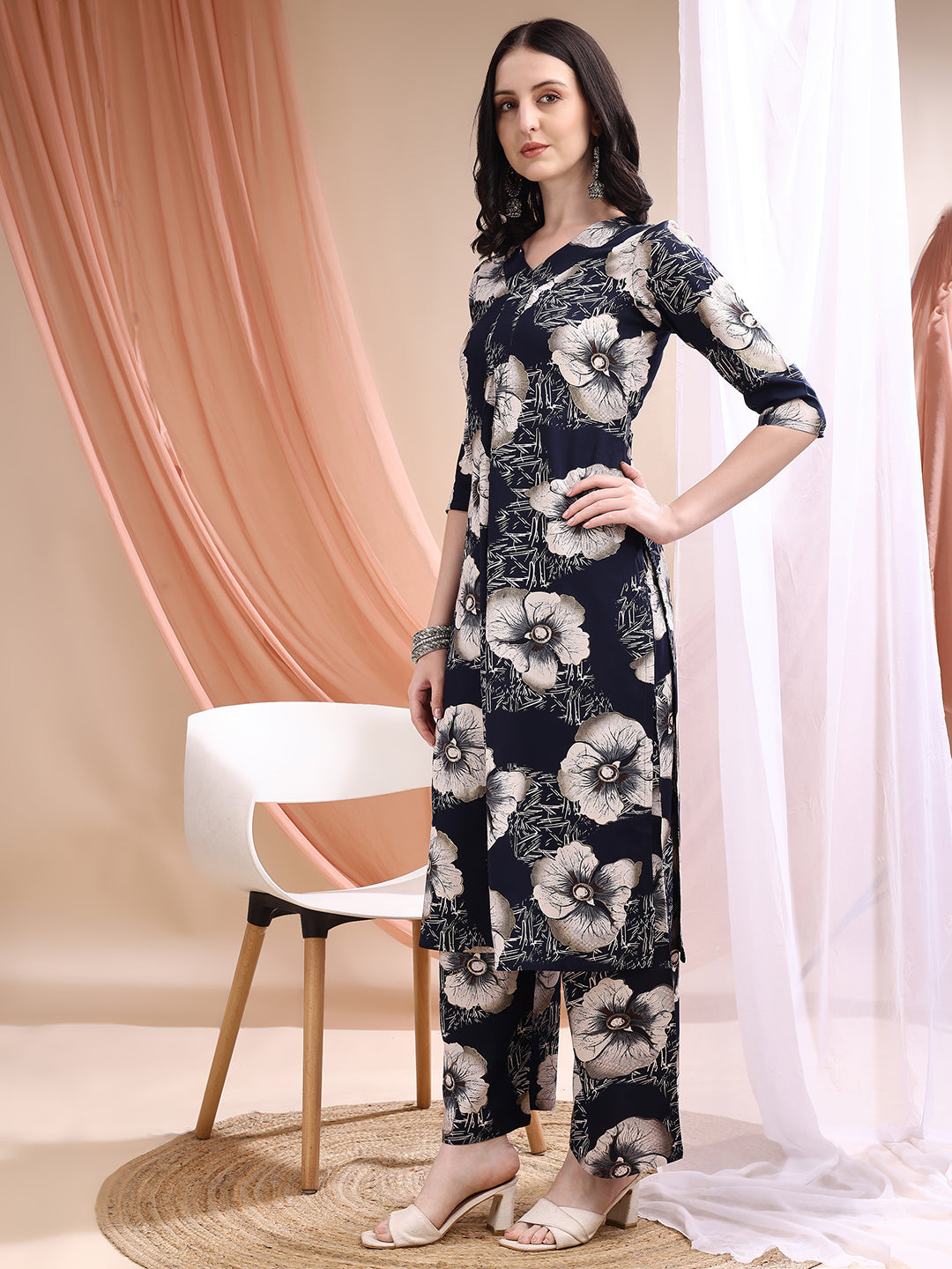 Floral Printed Kurta with Palazzo