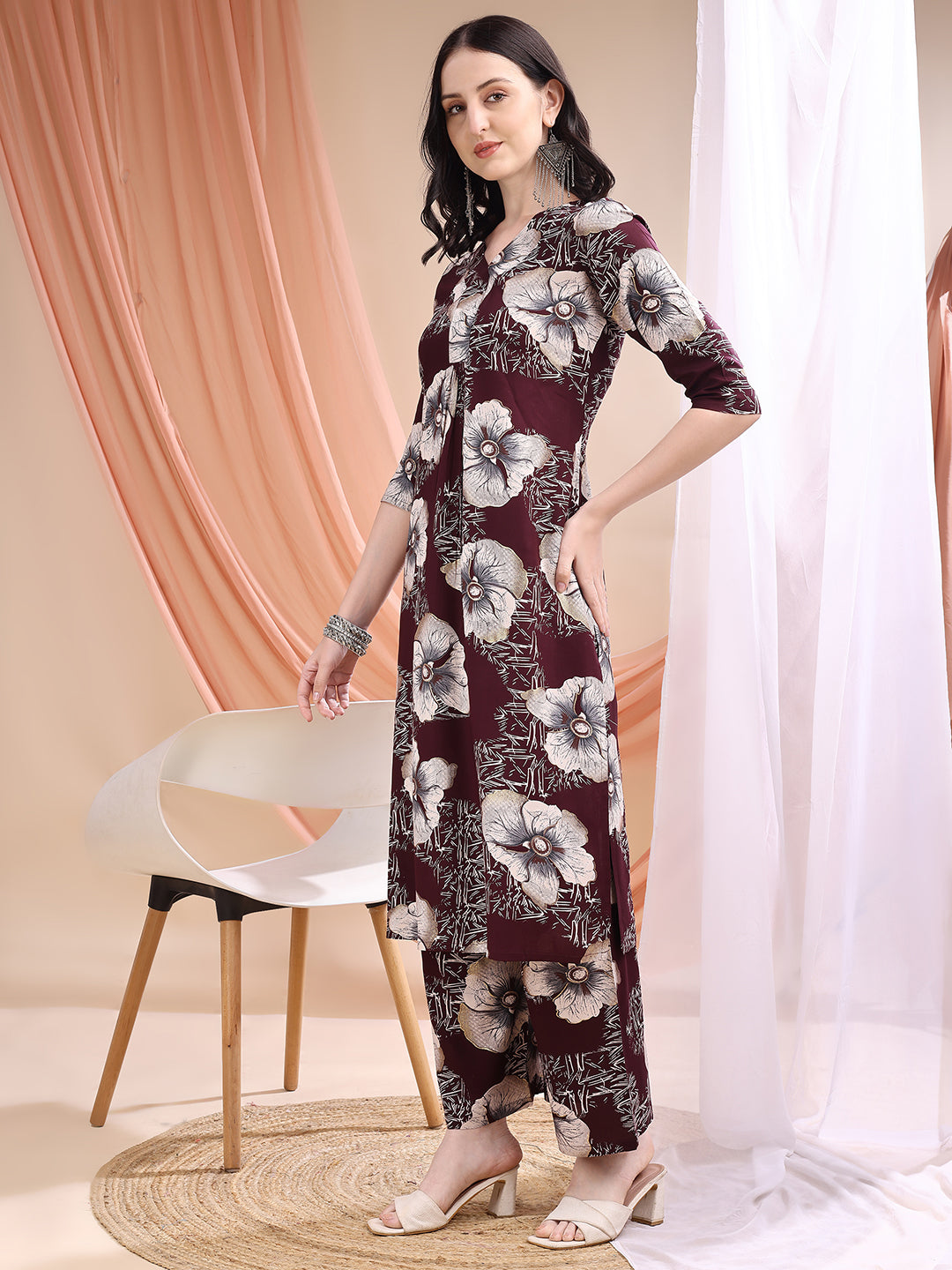 Floral Printed Kurta with Palazzo