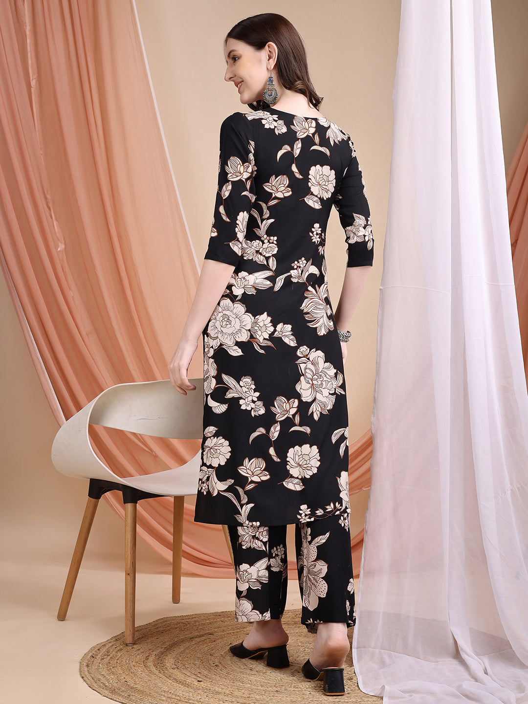 Floral printed kurta set