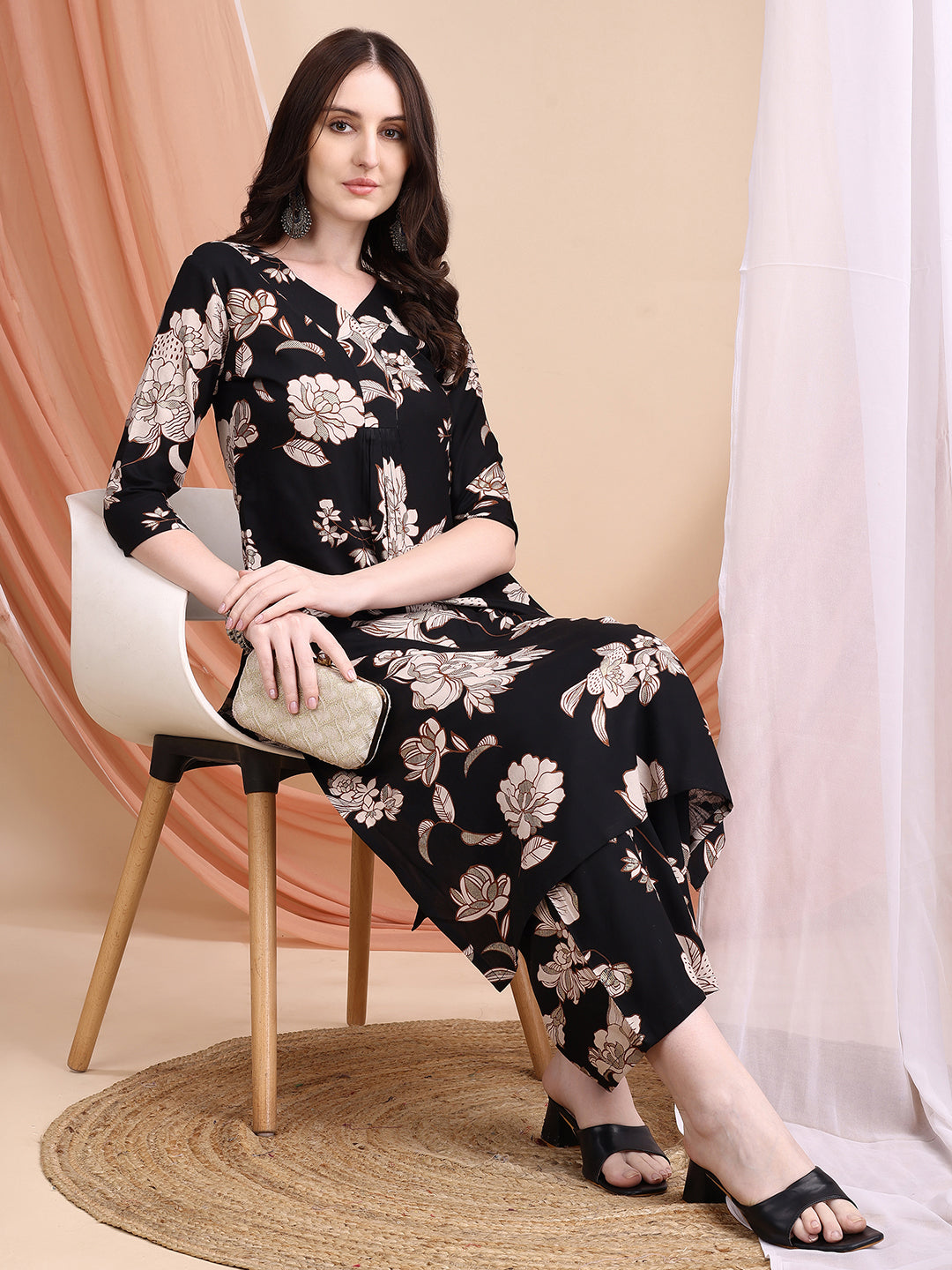 Floral printed kurta set