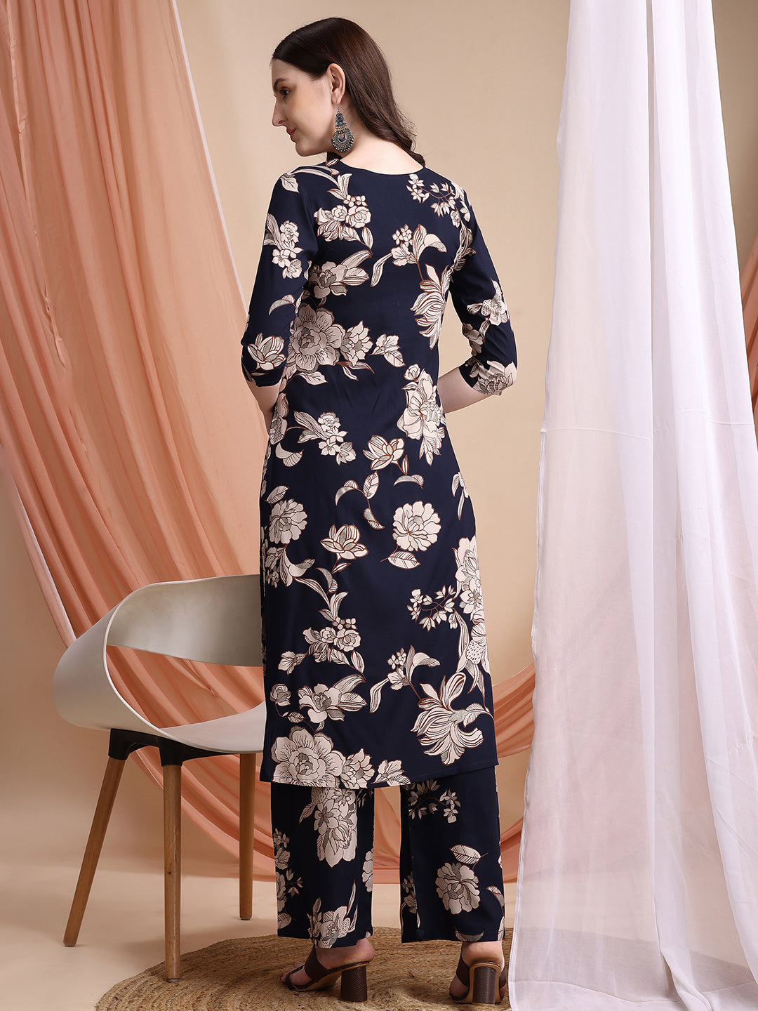 Floral printed kurta set