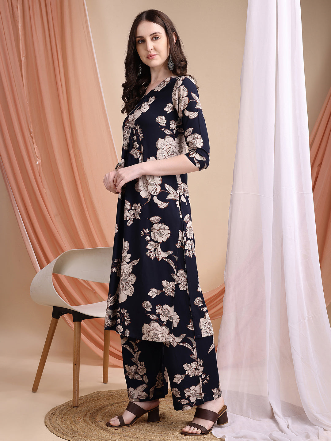 Floral printed kurta set