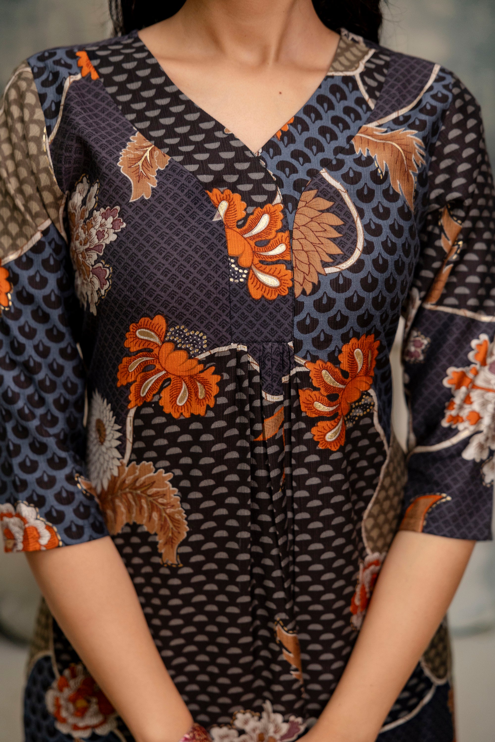 Floral Motifs Printed Kurta with Palazzo