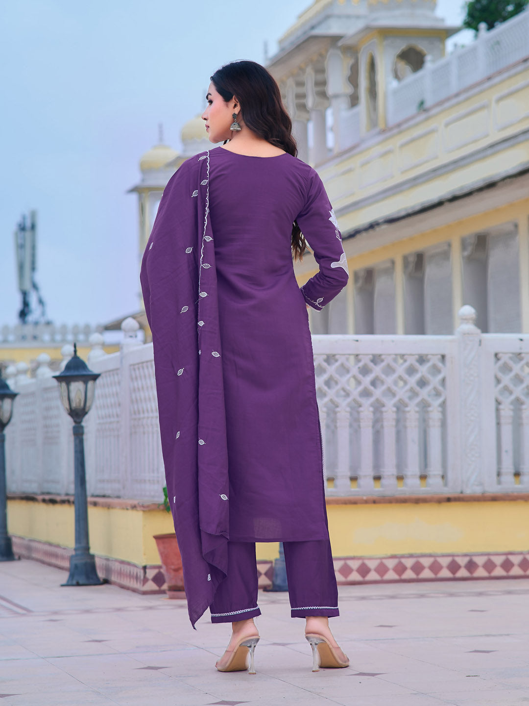 Embroidered Kurta with pant & Embroidered Dupatta