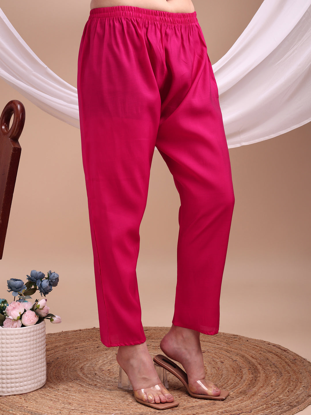 Embroidered Kurta with pant & Organza Embroidered Dupatta