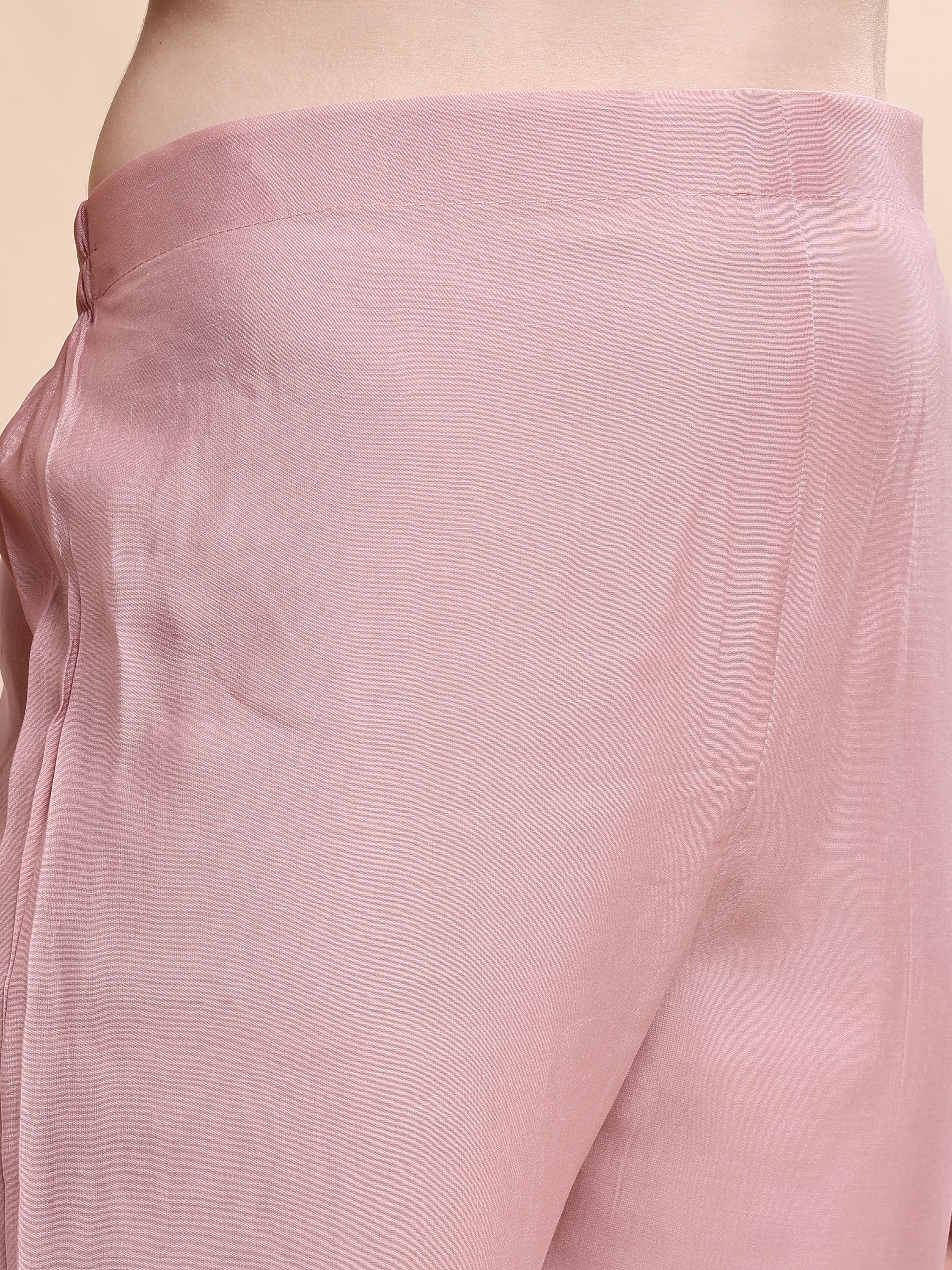 Embroidered Kurta with Pant & Printed Organza Dupatta