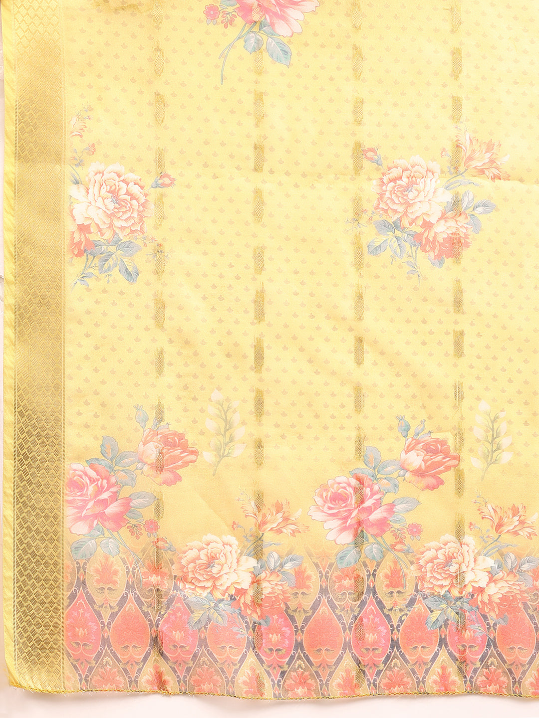 Sequined Embroidered Kurta with Pant & Printed Dupatta