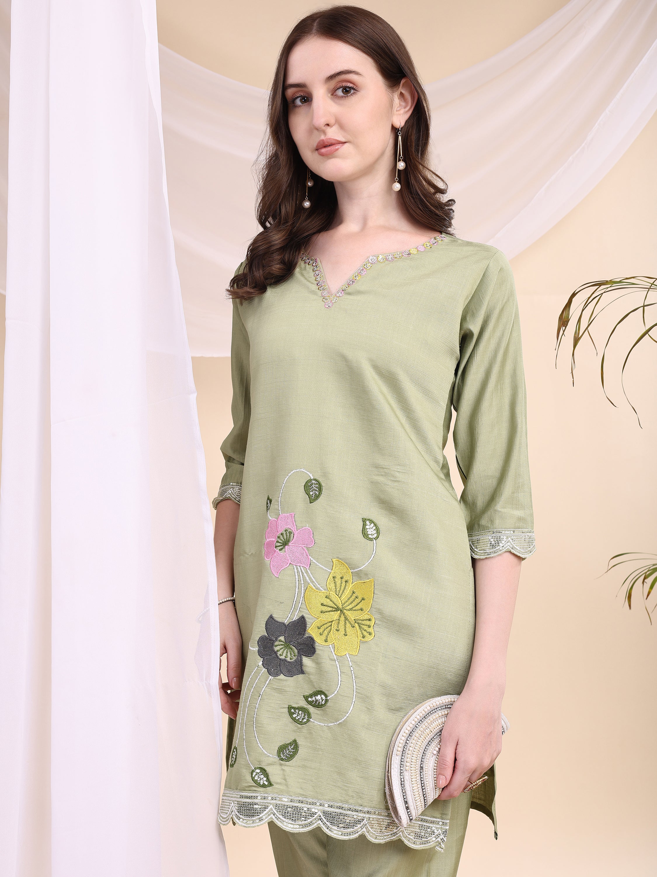 Floral Embroidered Co-ords