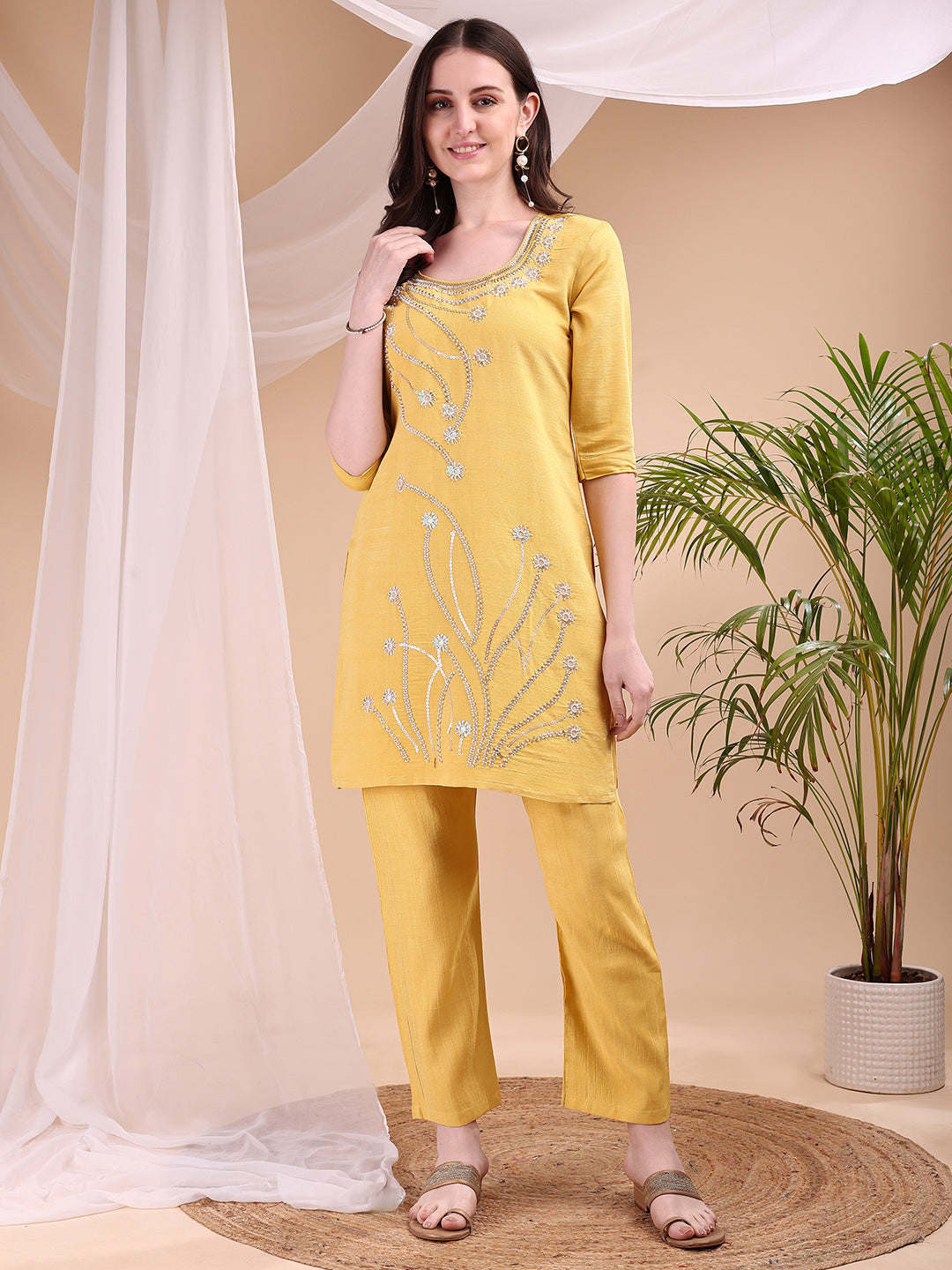 Hand embroidered Co ords