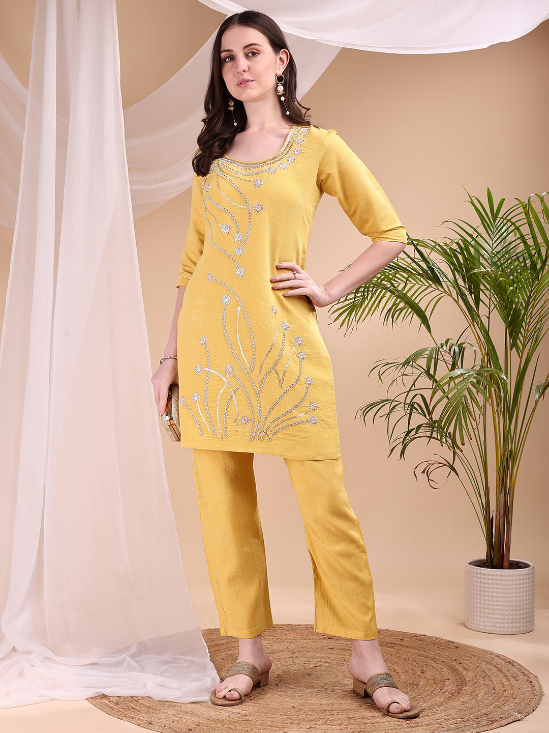 Hand embroidered Co ords
