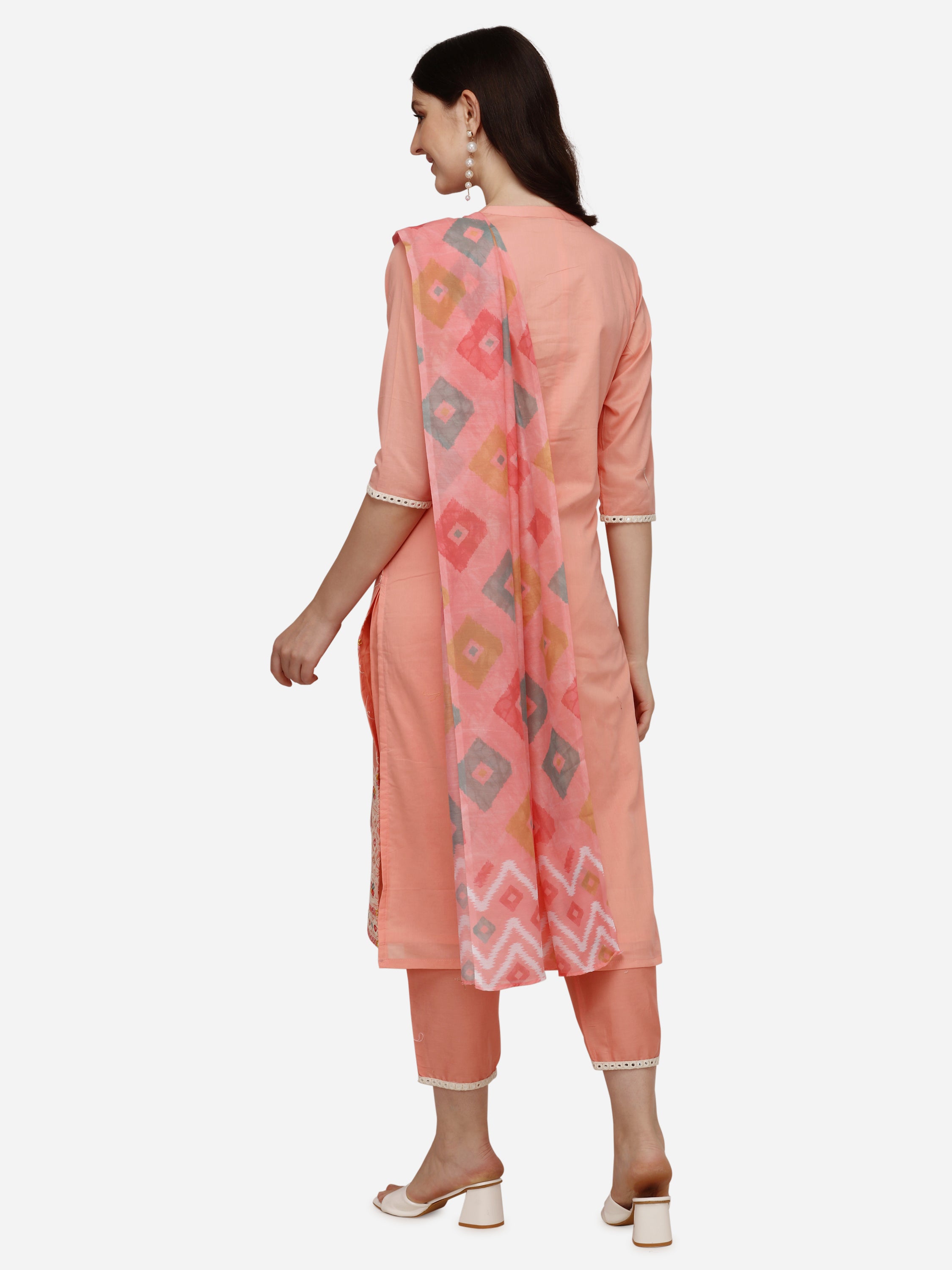 Lucknawi Embroidered Kurta with pant & Dupatta