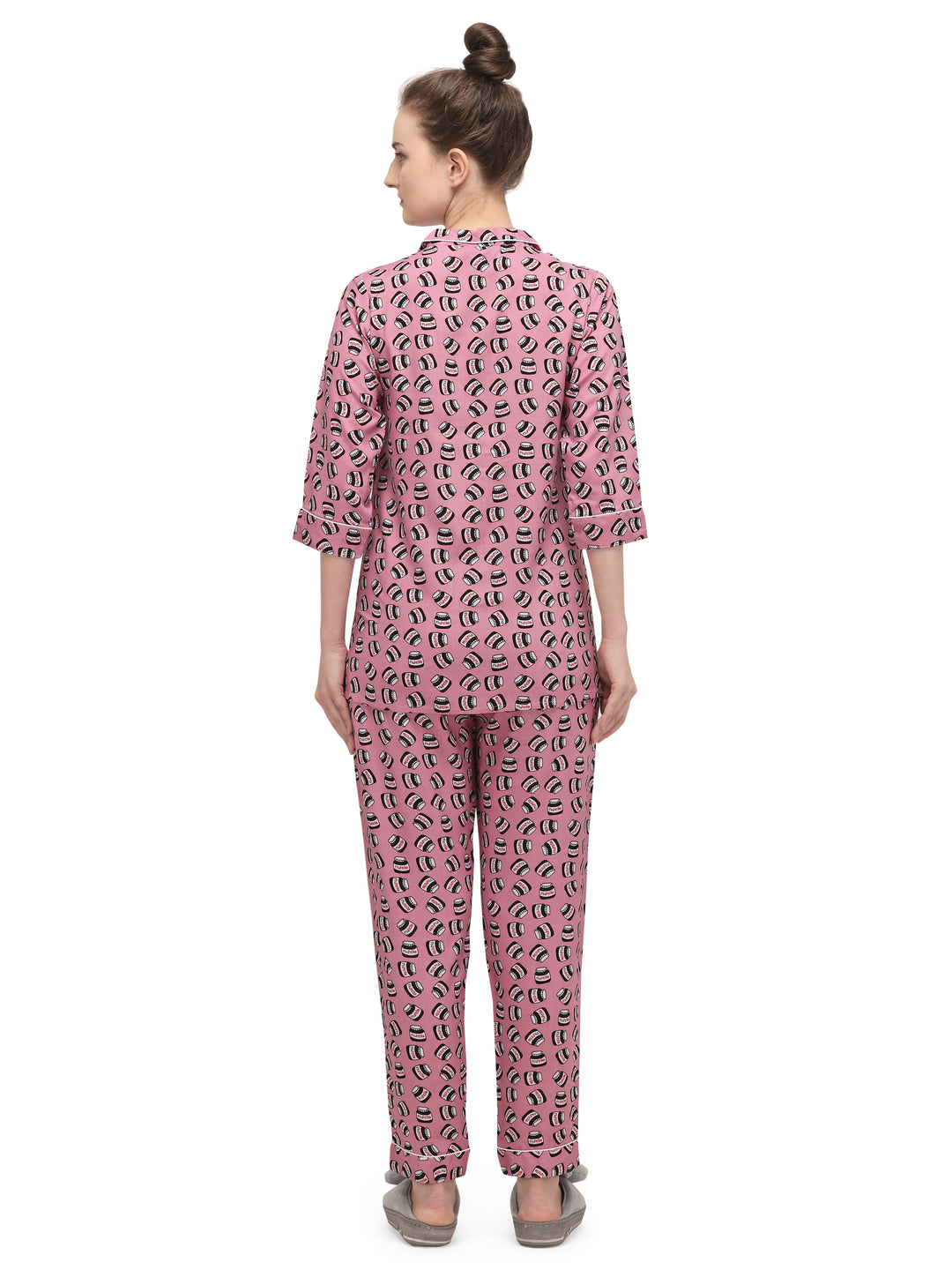 Printed Rayon Womens nightwear suit