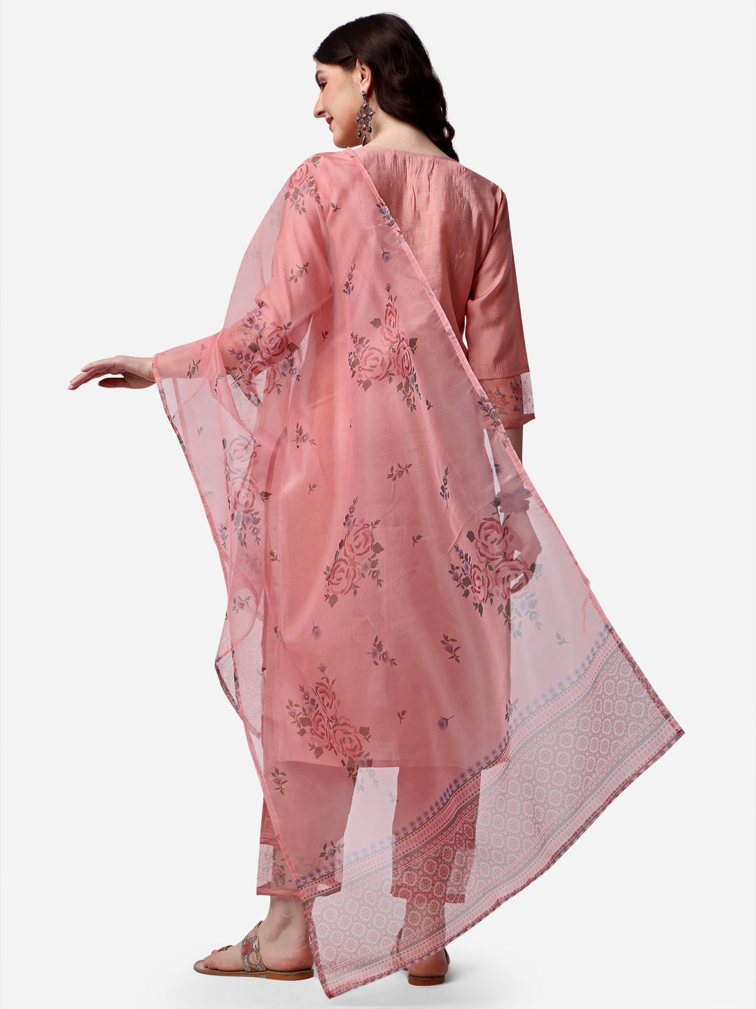 Embroidered kurta with pant & Dupatta Set