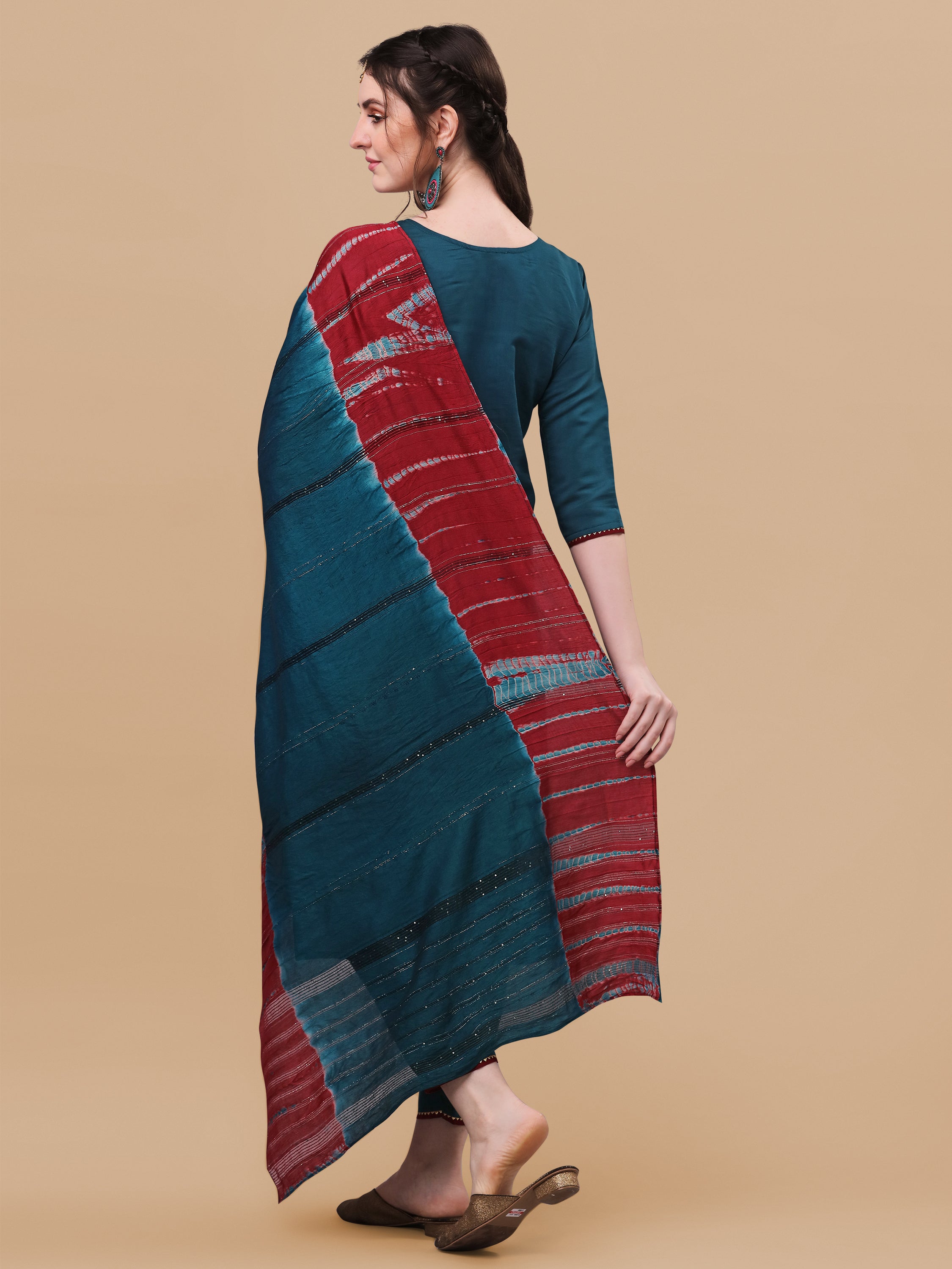 Printed Kurta with Pant and Dupatta Set